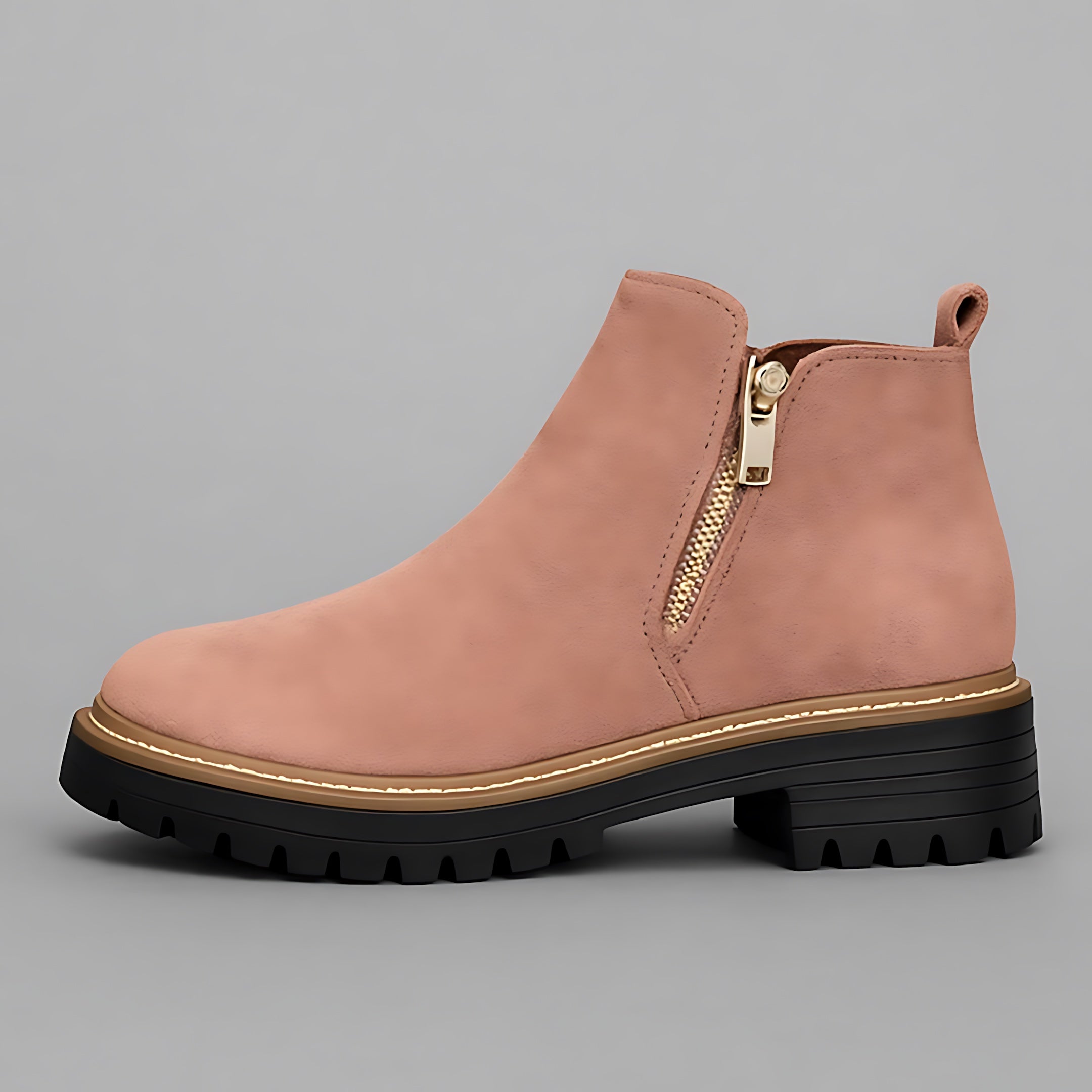 Lilah – Suede Lug Sole Ankle Boots