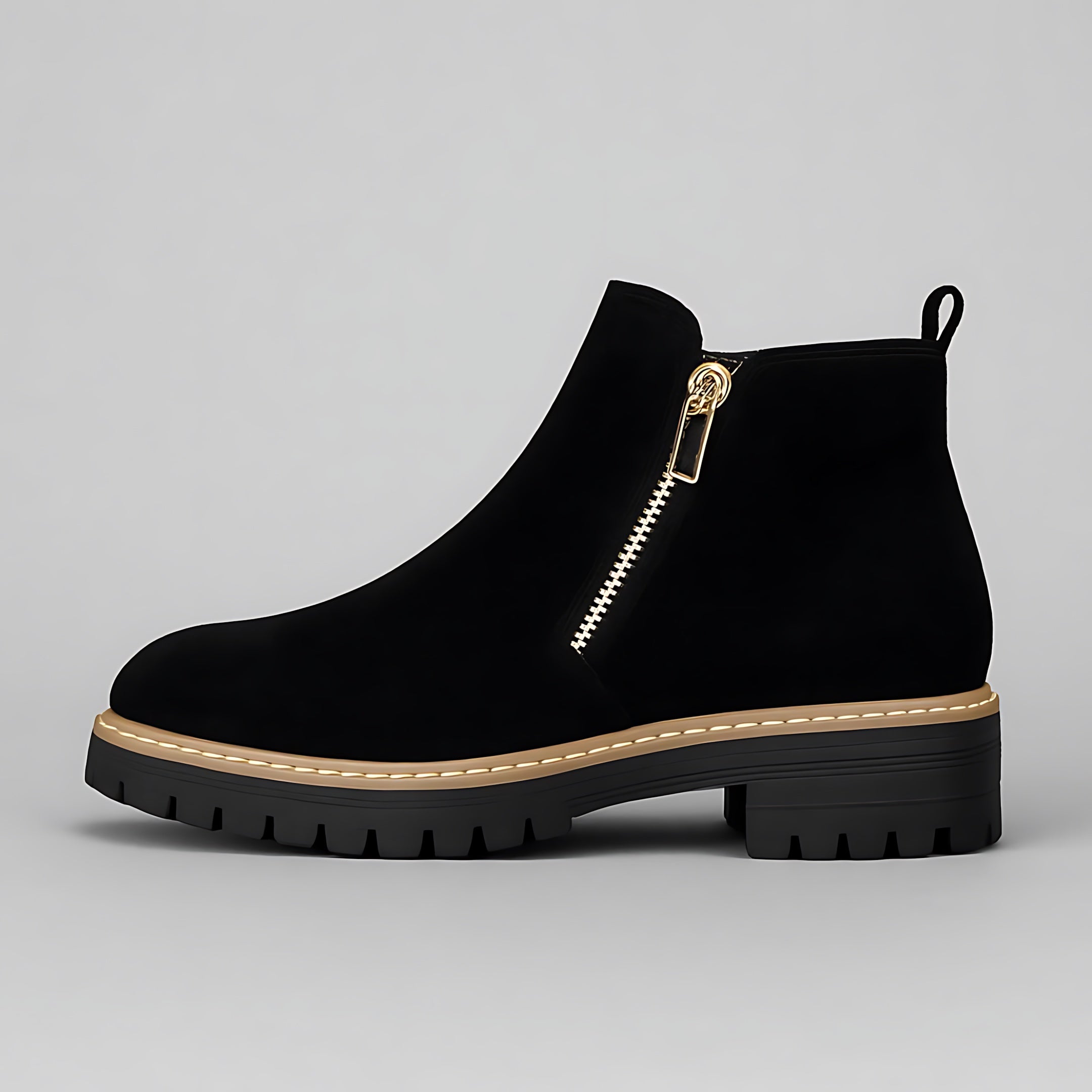 Lilah – Suede Lug Sole Ankle Boots