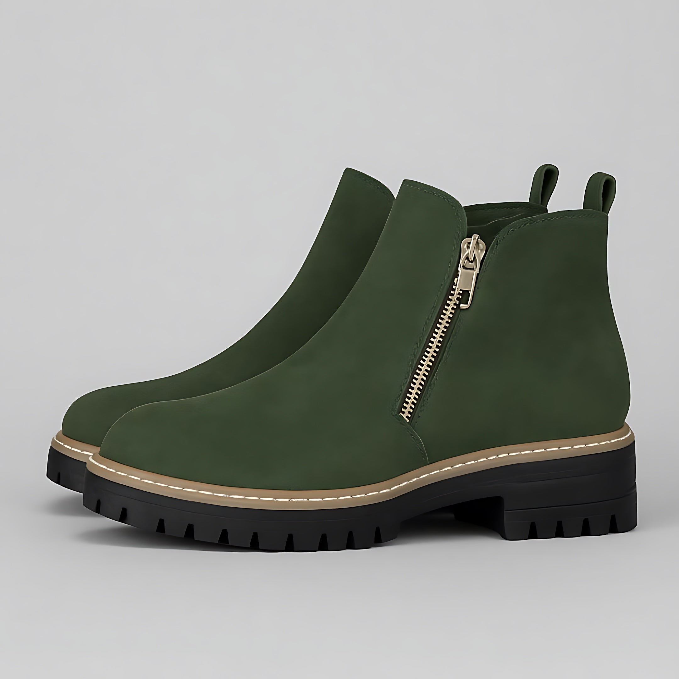 Lilah – Suede Lug Sole Ankle Boots
