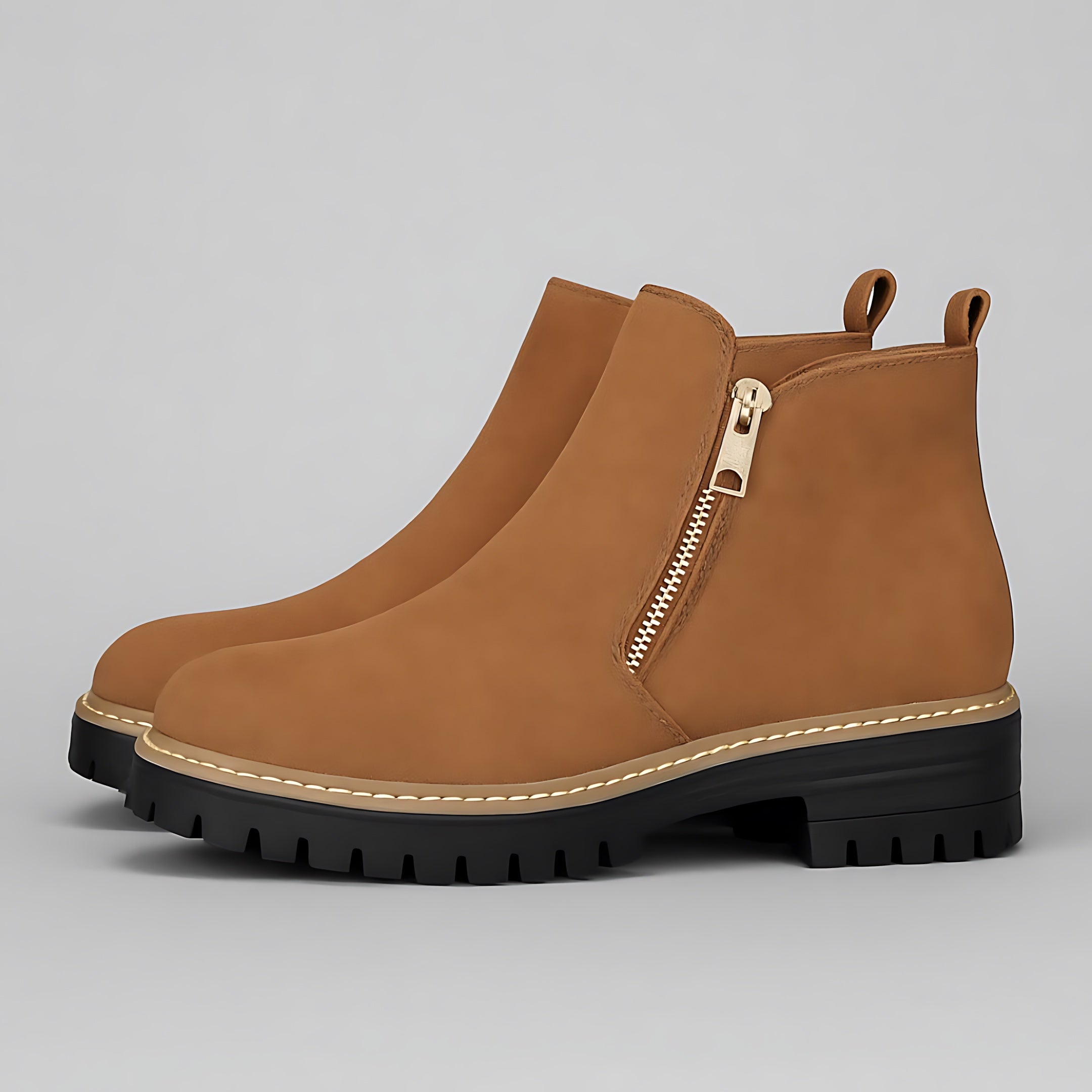 Lilah – Suede Lug Sole Ankle Boots