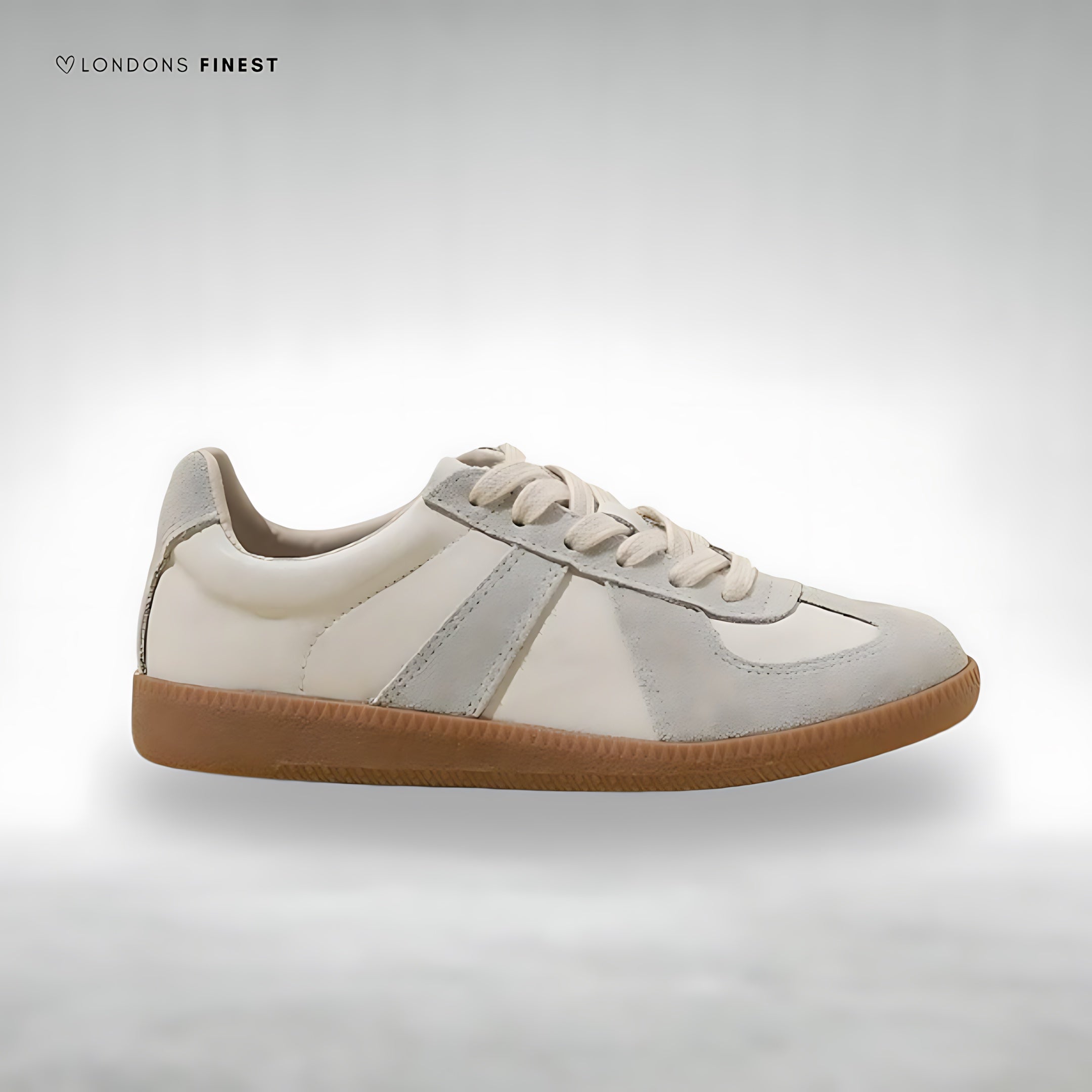 Liliana – Suede Panel Lace Up Low Top Sneakers