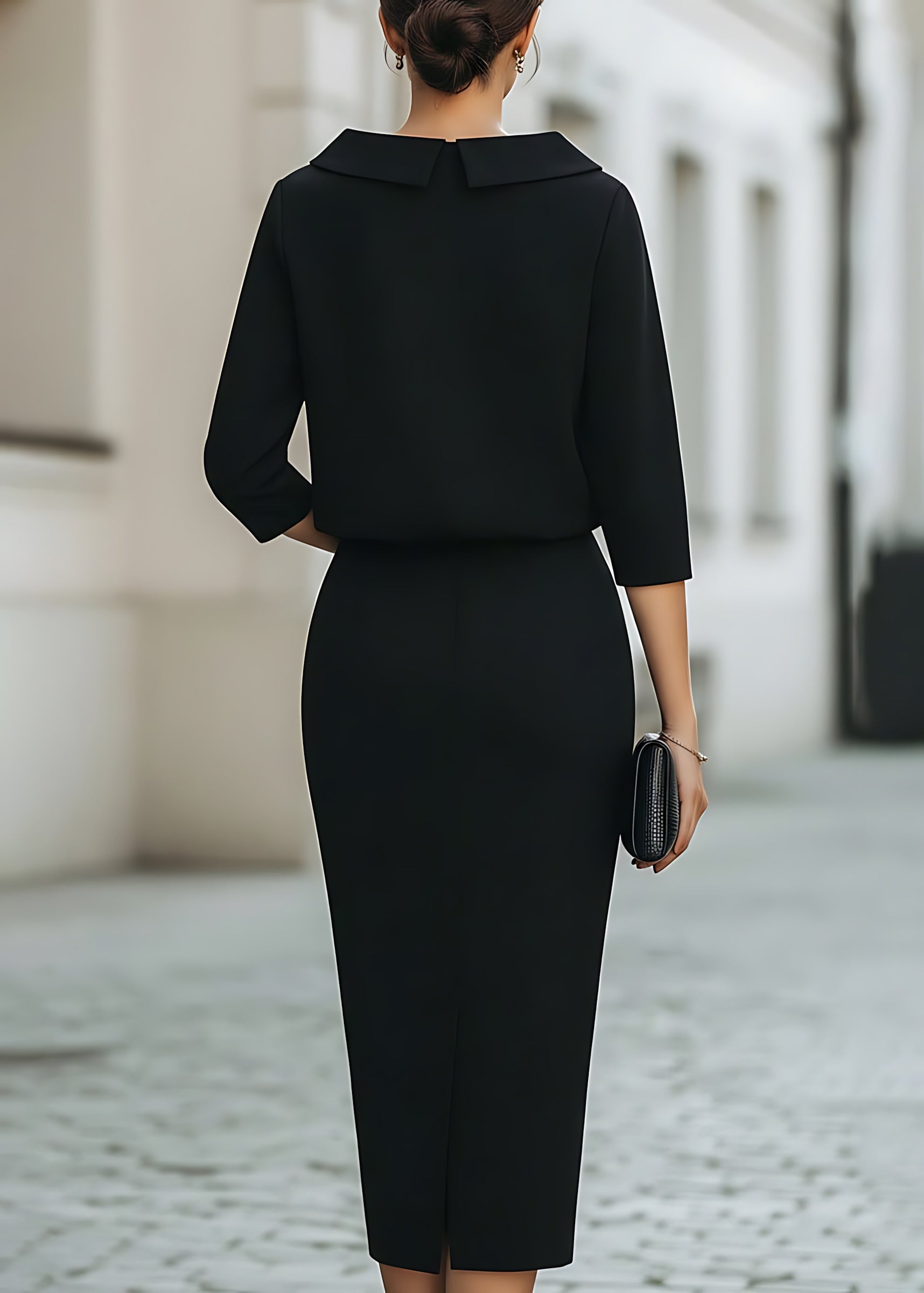 Lily – Boat Neck Top and Pencil Midi Skirt Set