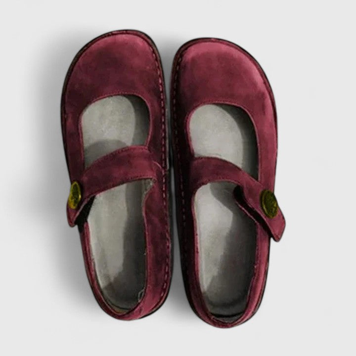 Elise – Suede Chunky Sole Mary Jane Shoes