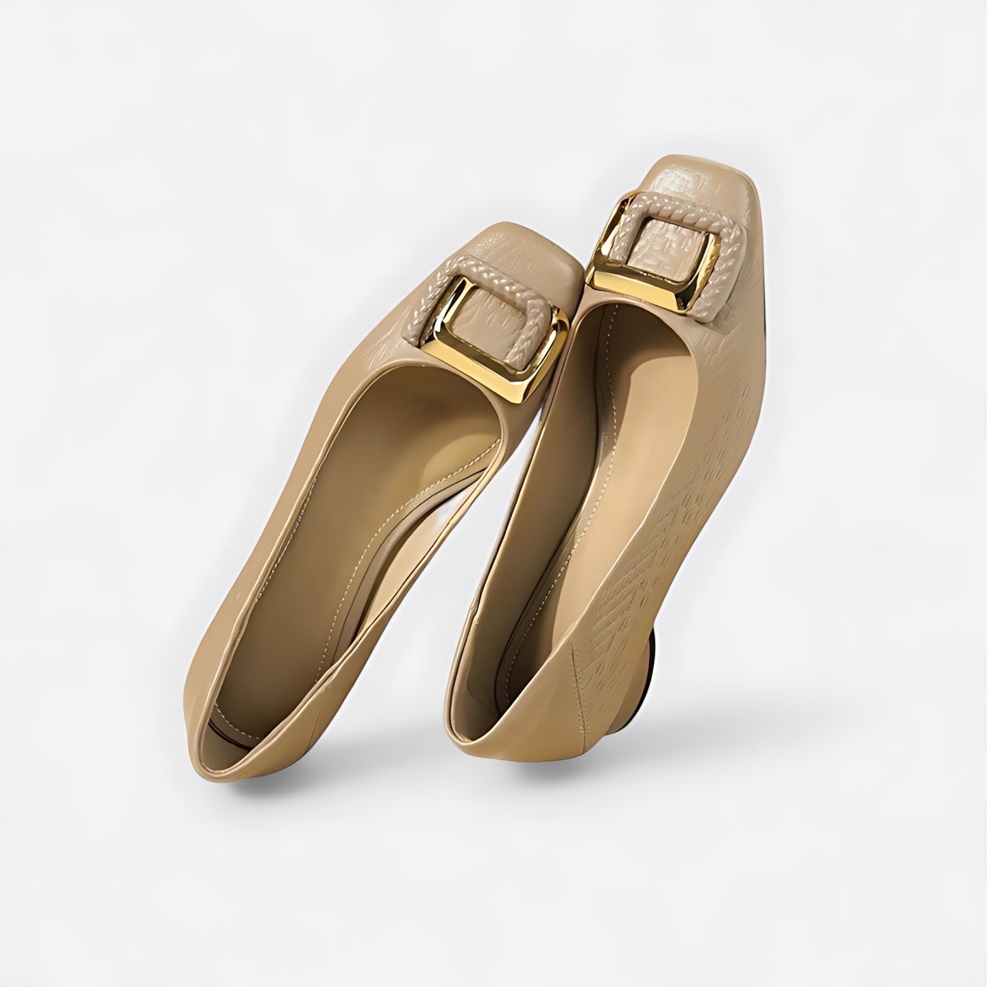 Lucia – Square Toe Block Heel Pumps