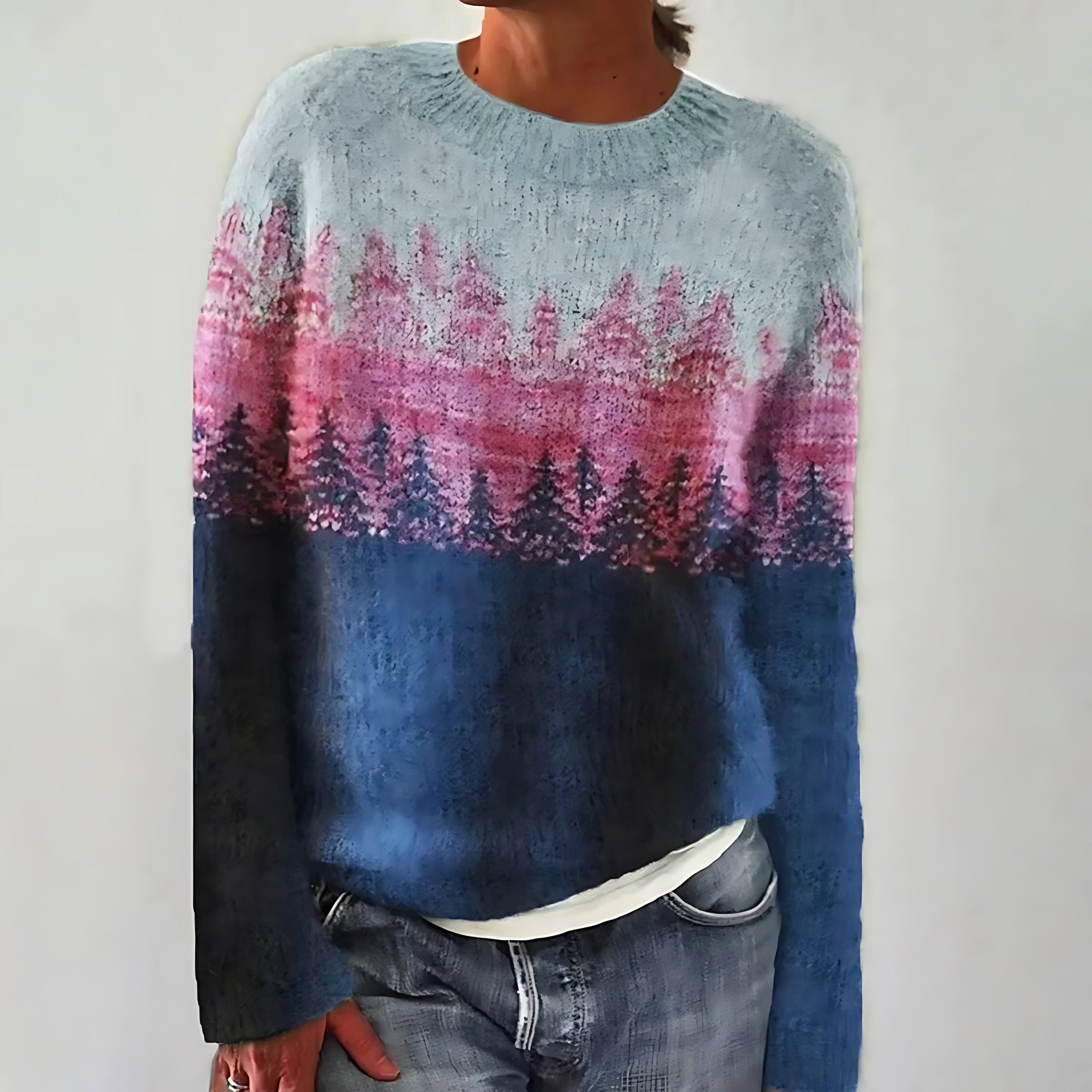 Lucia – Striped Fair Isle Knit Sweater