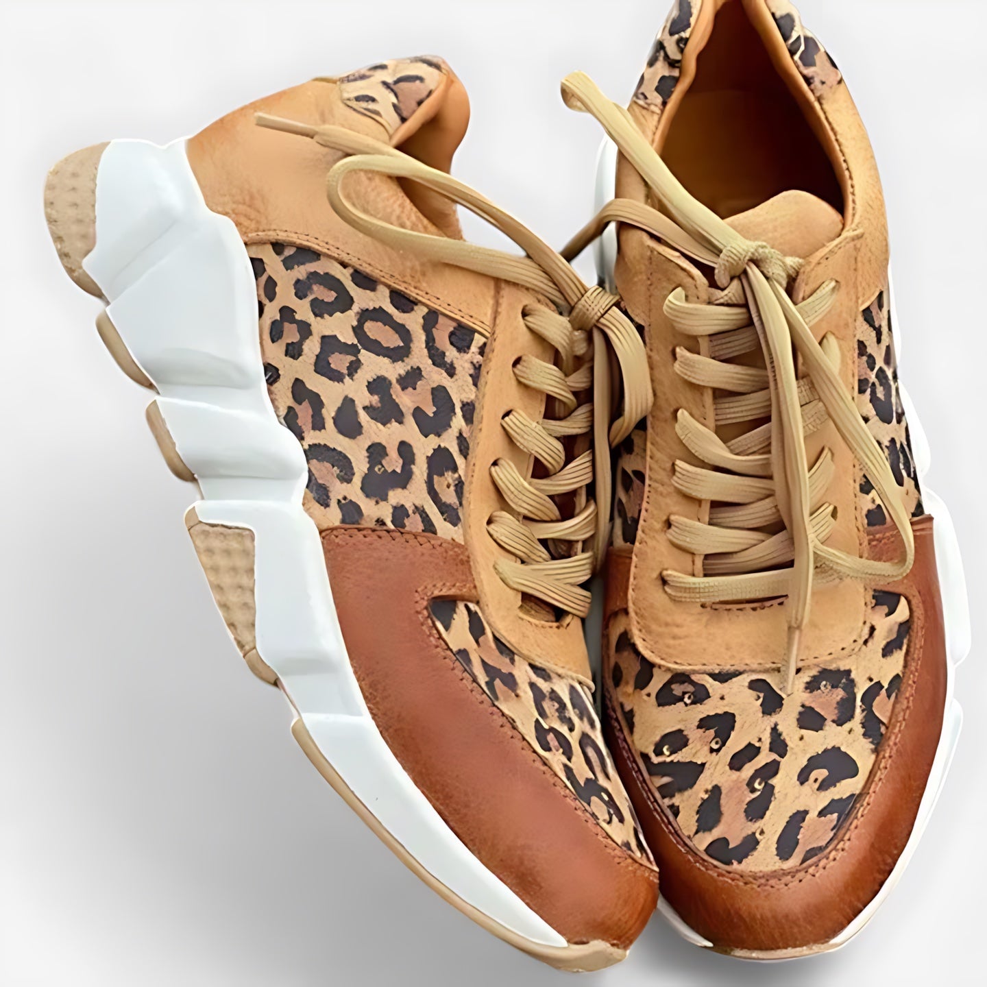 Lucy – Leopard Print Chunky Platform Sneakers