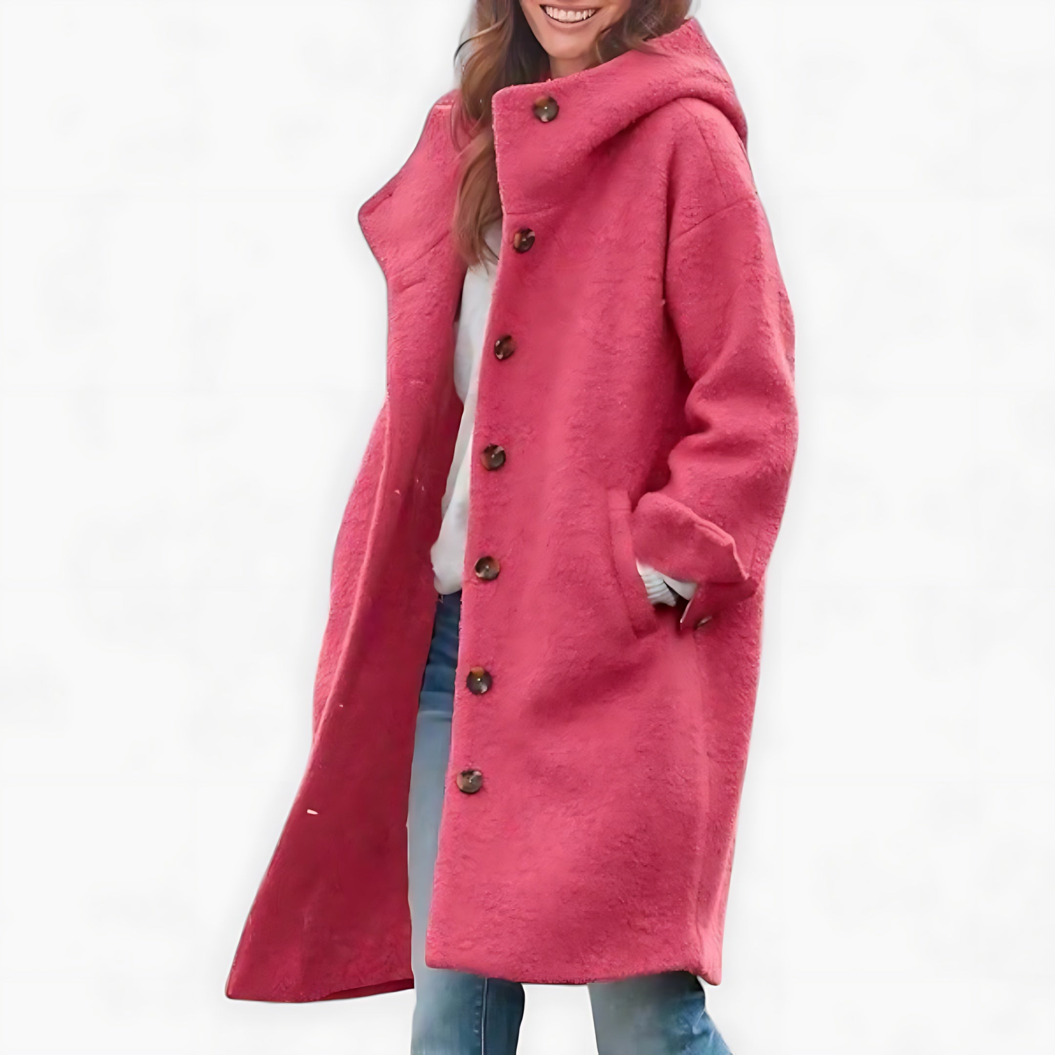 Lucy – Teddy Fleece Longline Coat