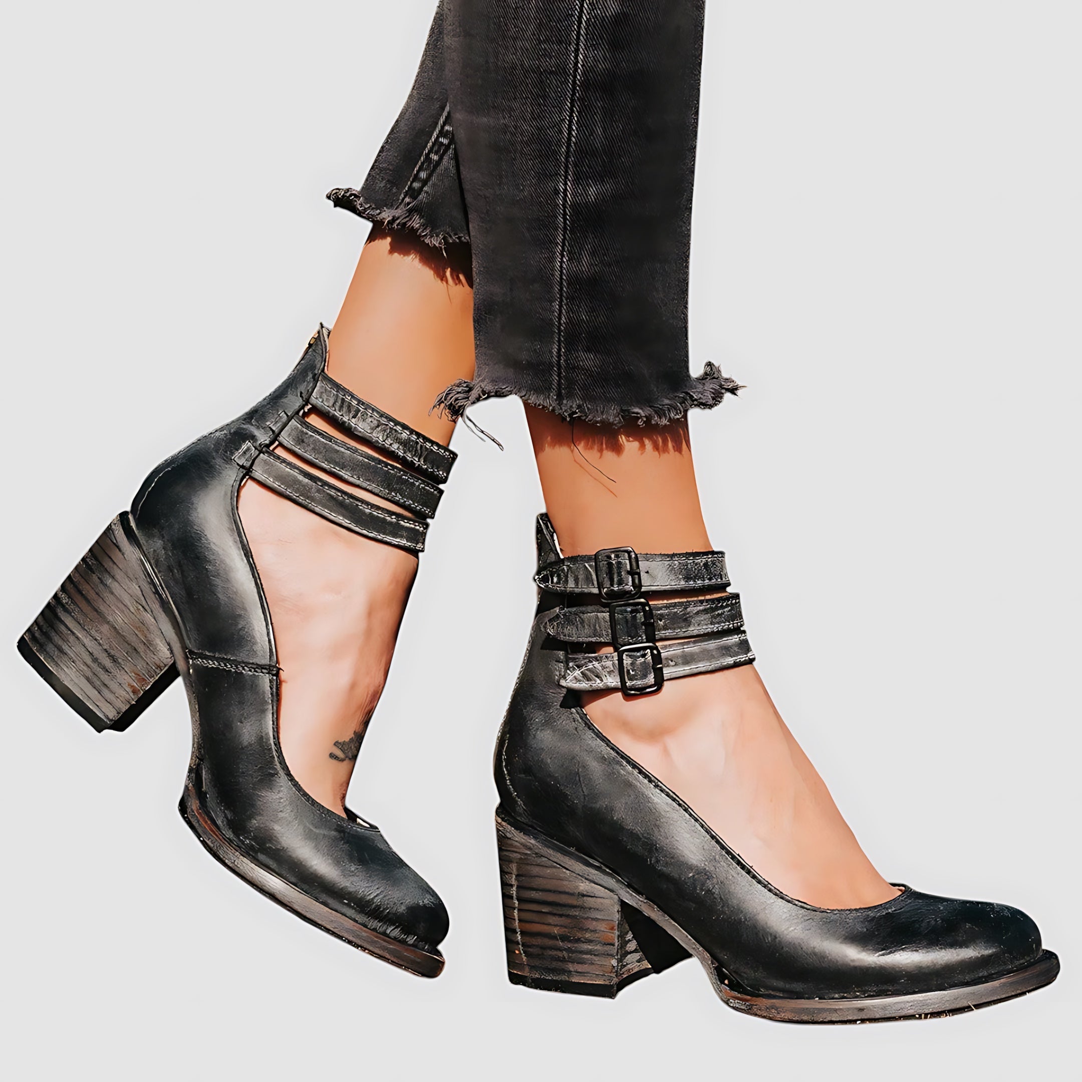 Luna – Suede Slouchy Western Ankle Boots