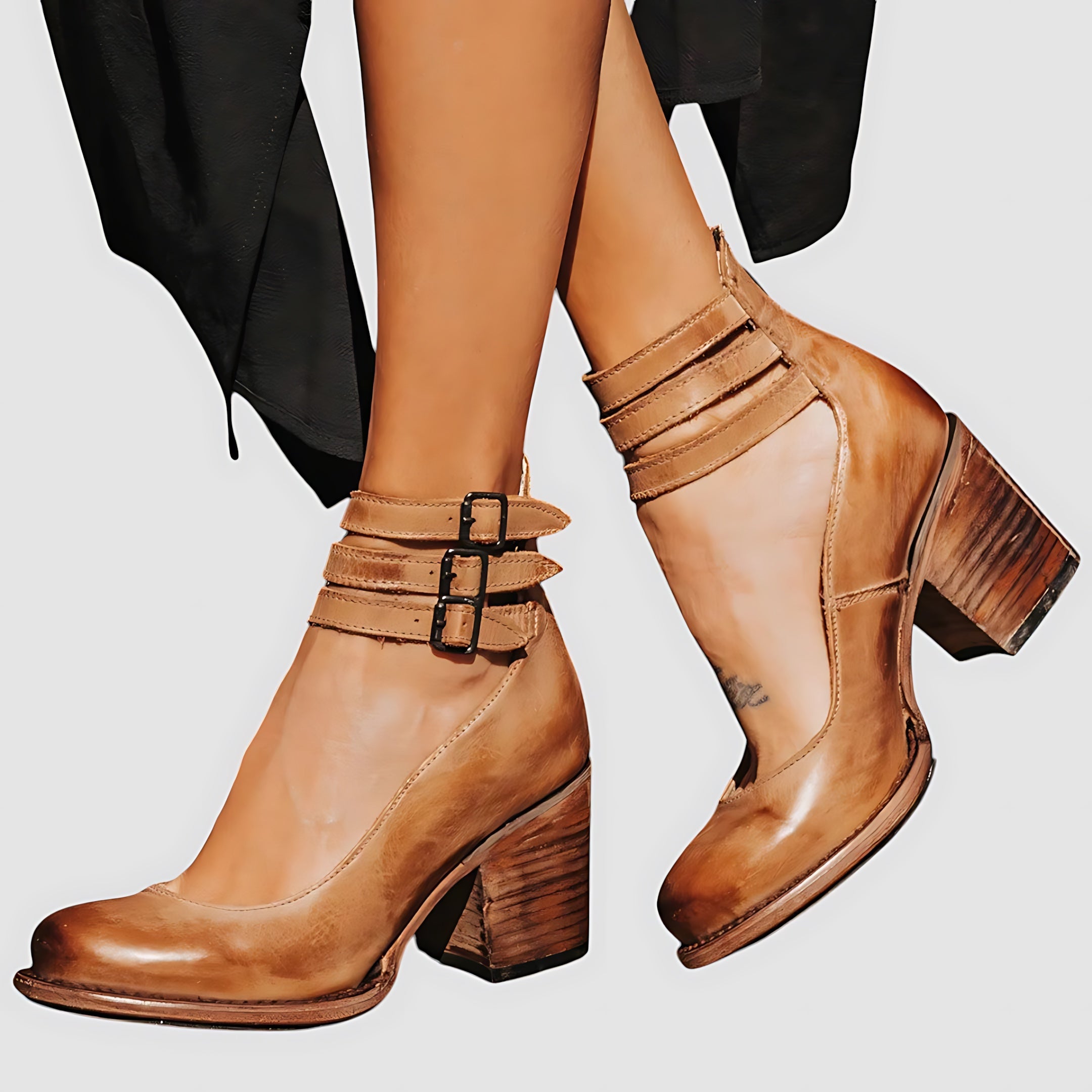 Luna – Suede Slouchy Western Ankle Boots