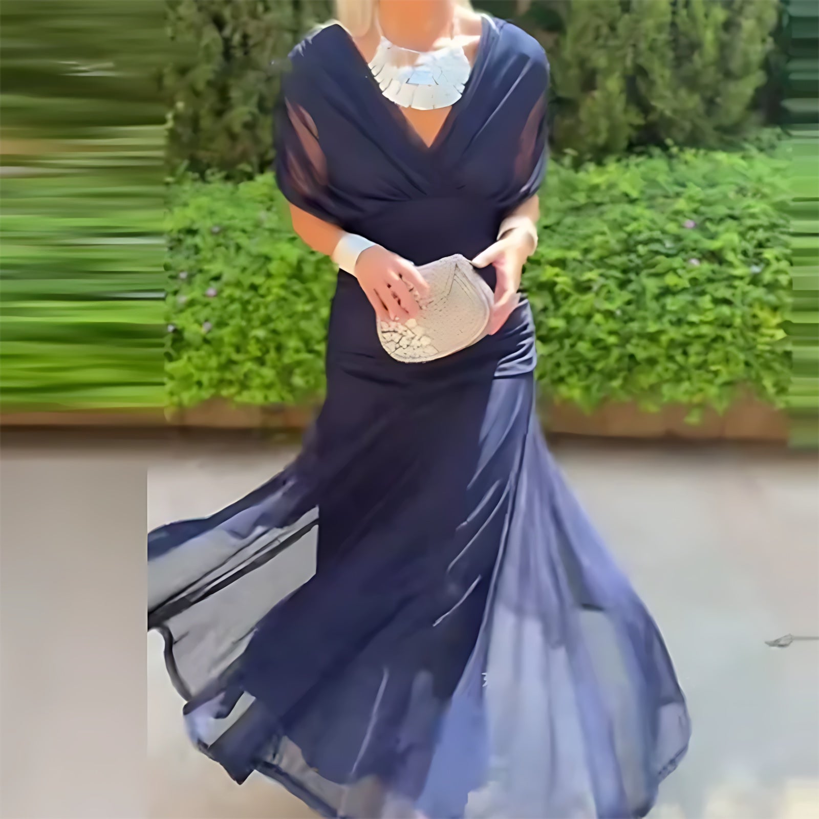 Lyric – Floral Chiffon Off Shoulder Wedding Guest Midi Dress