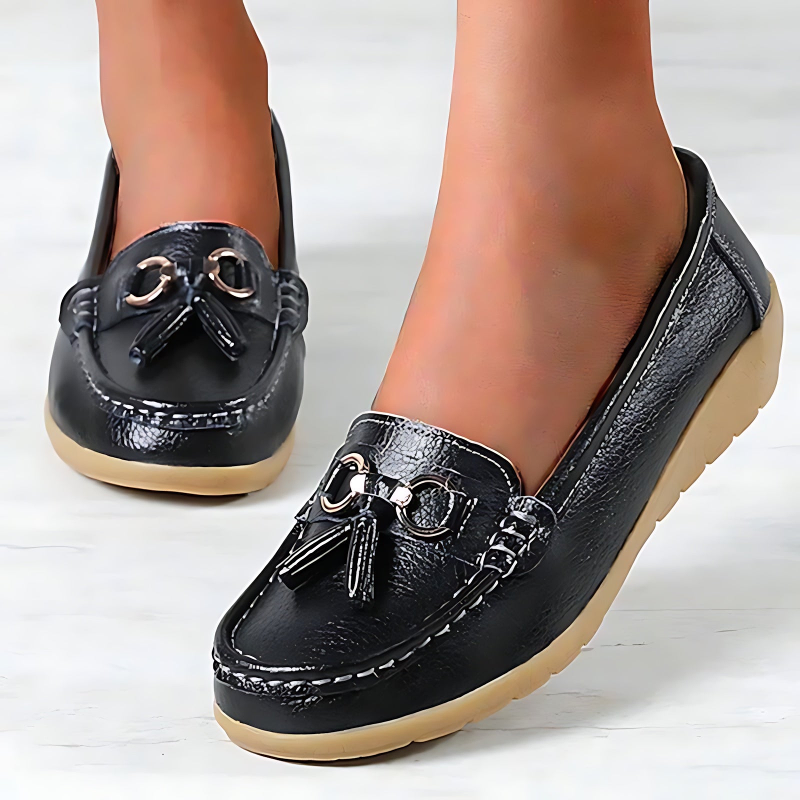 Mabel – Suede Tassel Slip On Loafers