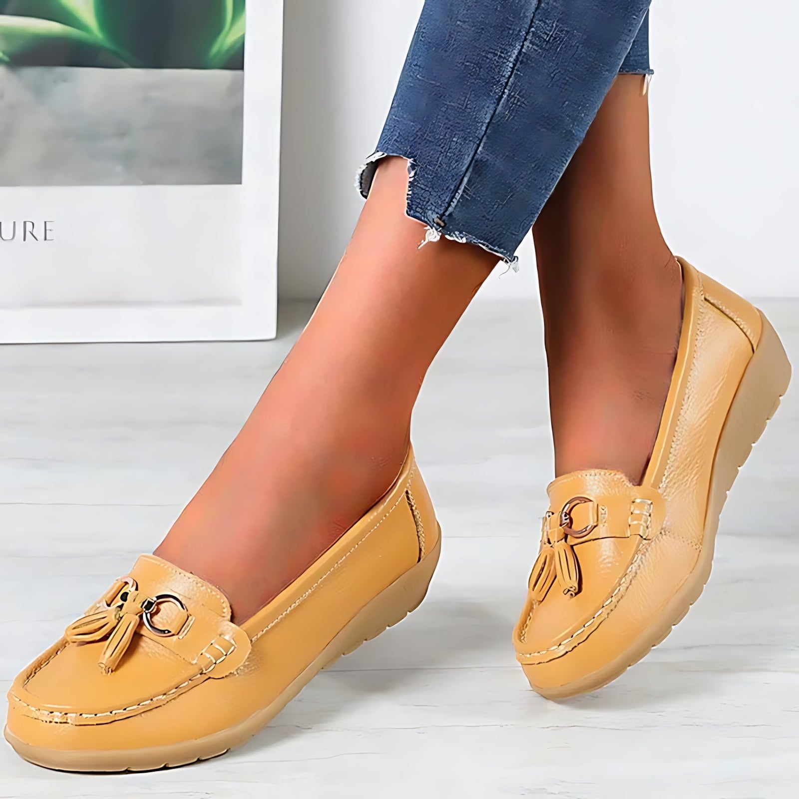 Mabel – Suede Tassel Slip On Loafers