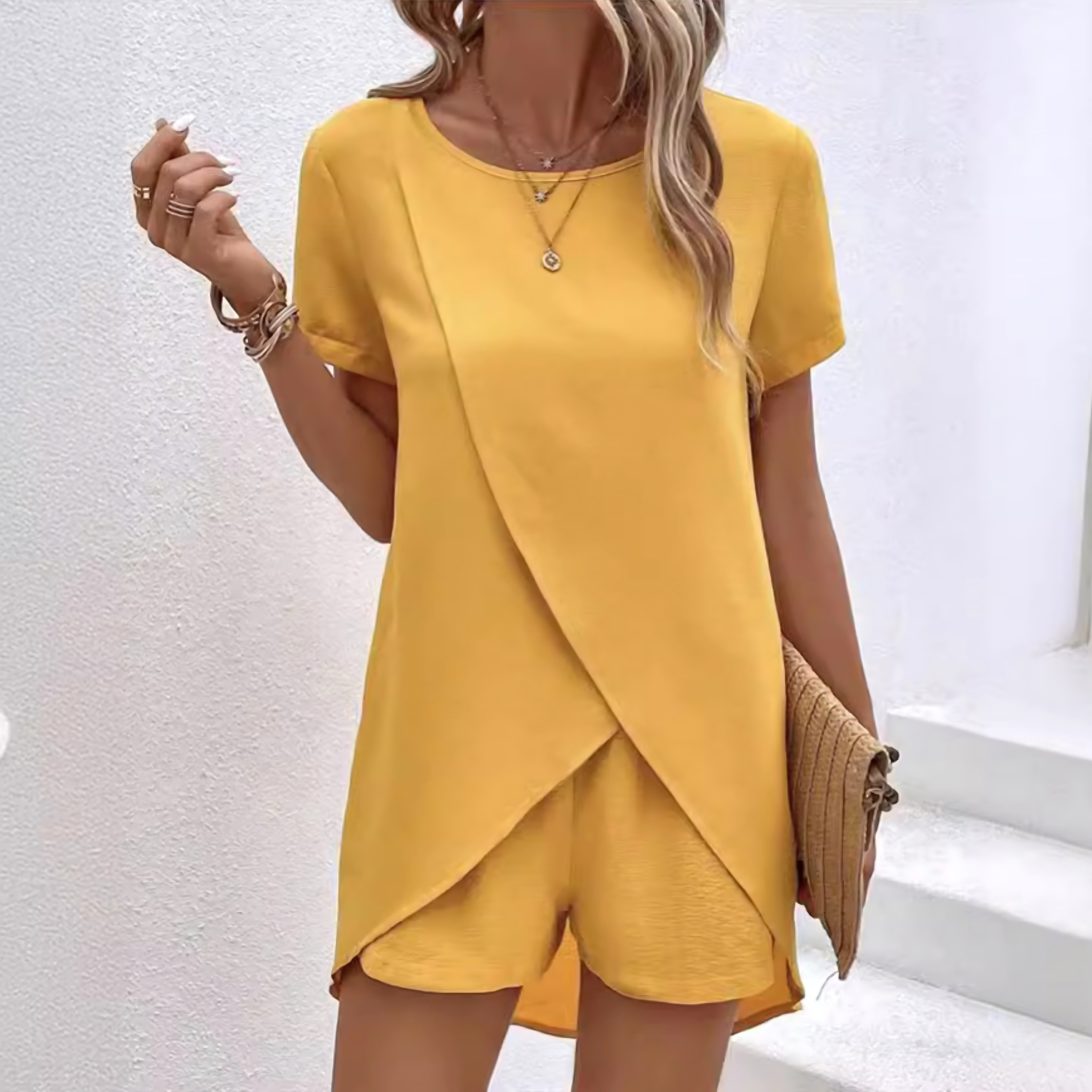 Mabel – Wrap Top And Shorts Lounge Co-ord