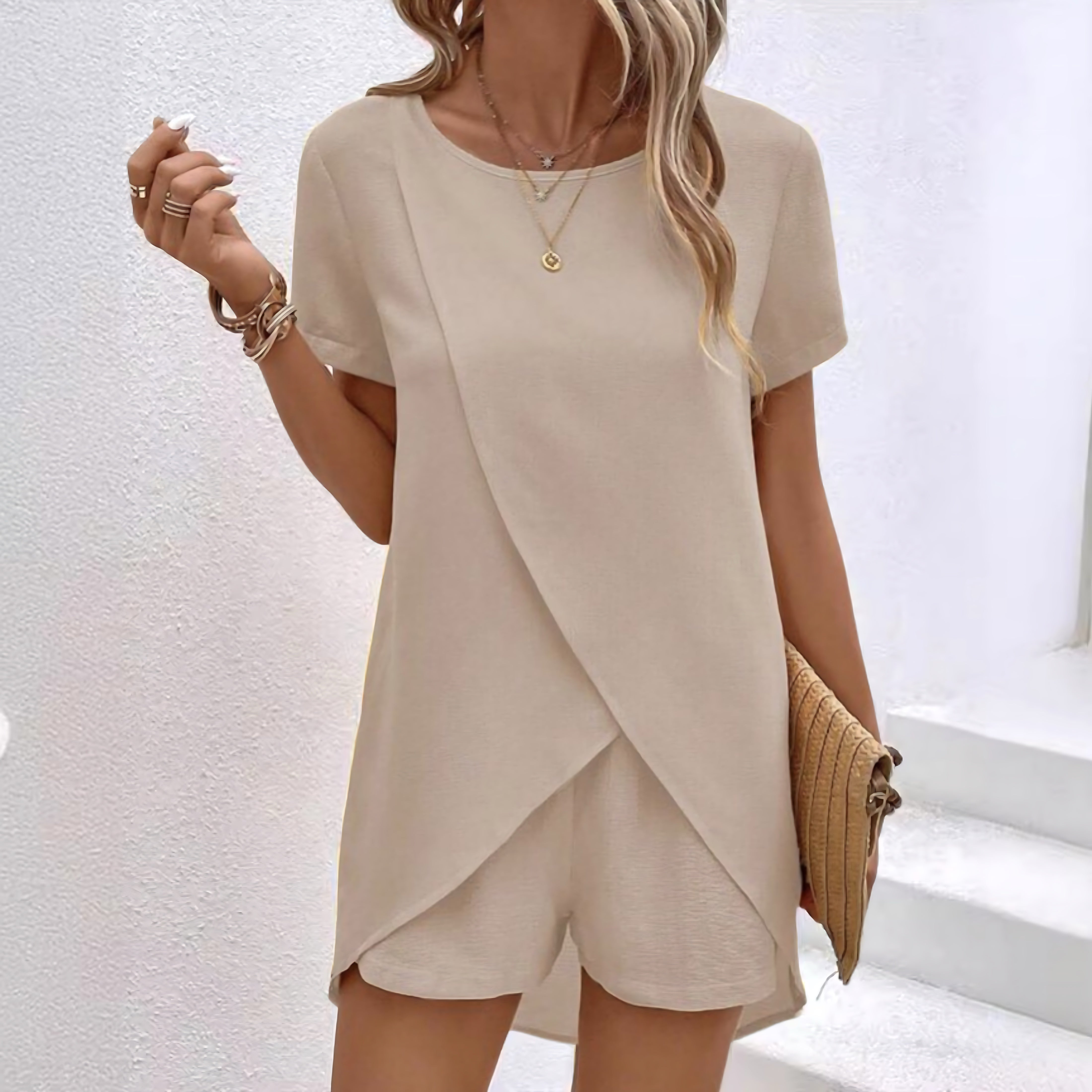 Mabel – Wrap Top And Shorts Lounge Co-ord