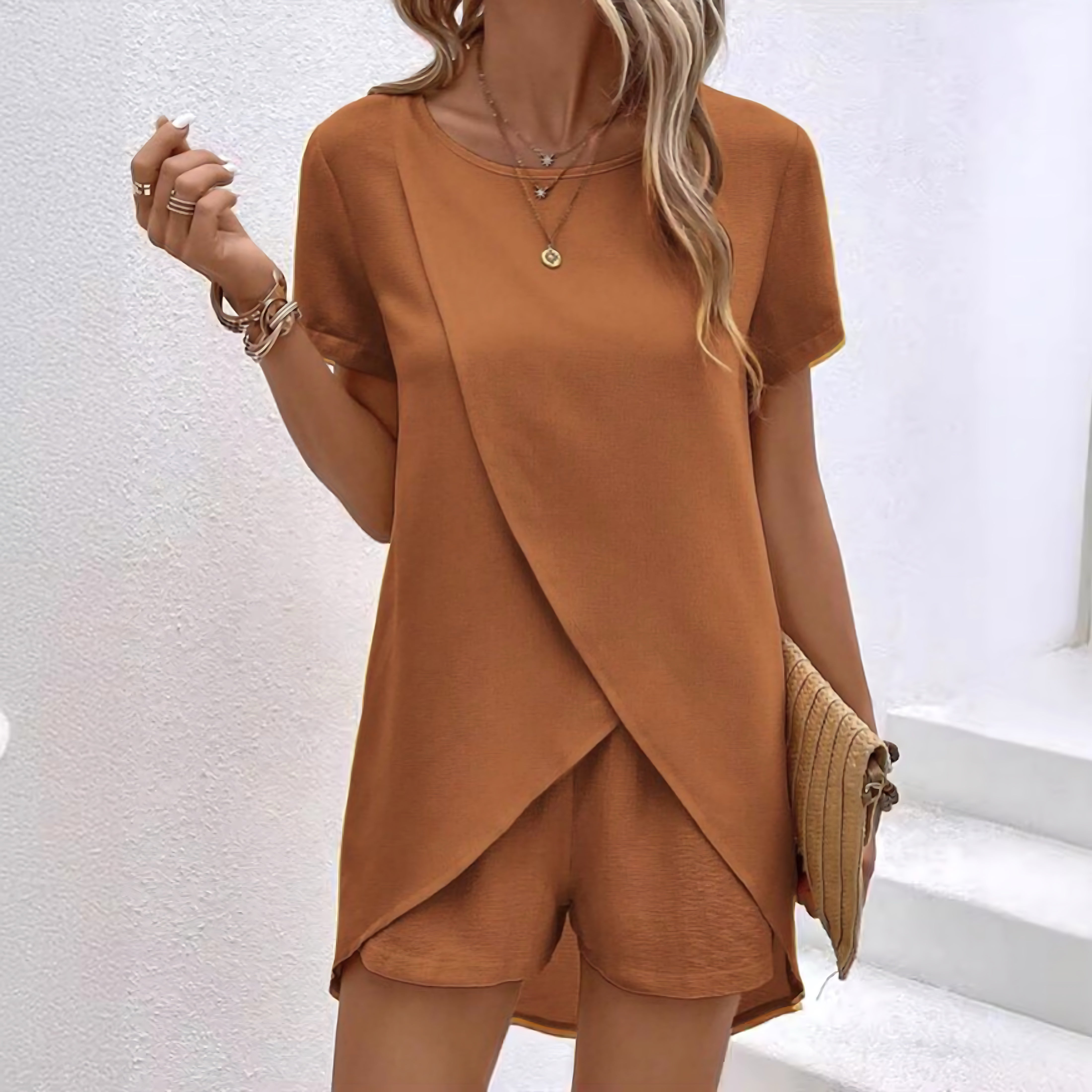 Mabel – Wrap Top And Shorts Lounge Co-ord