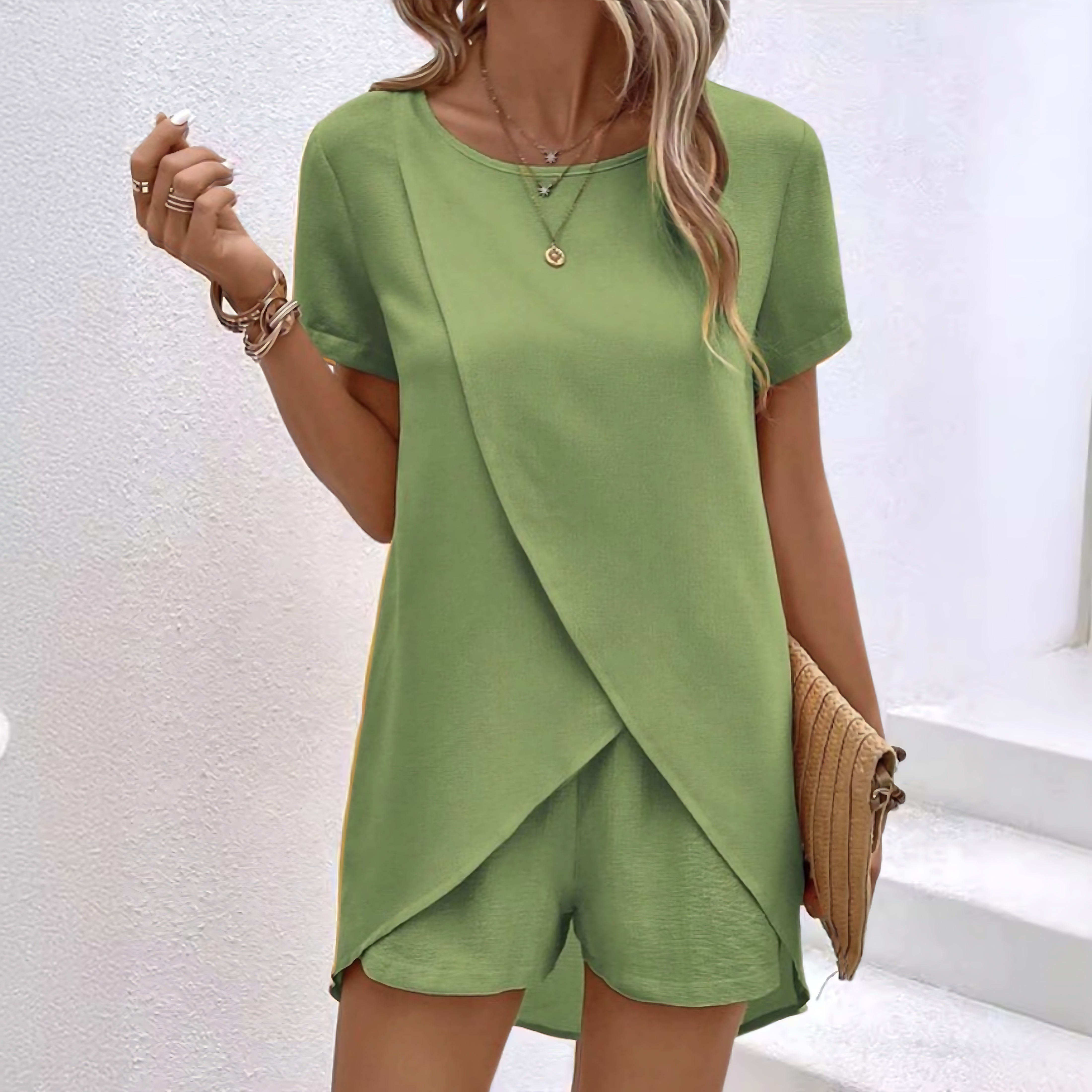 Mabel – Wrap Top And Shorts Lounge Co-ord