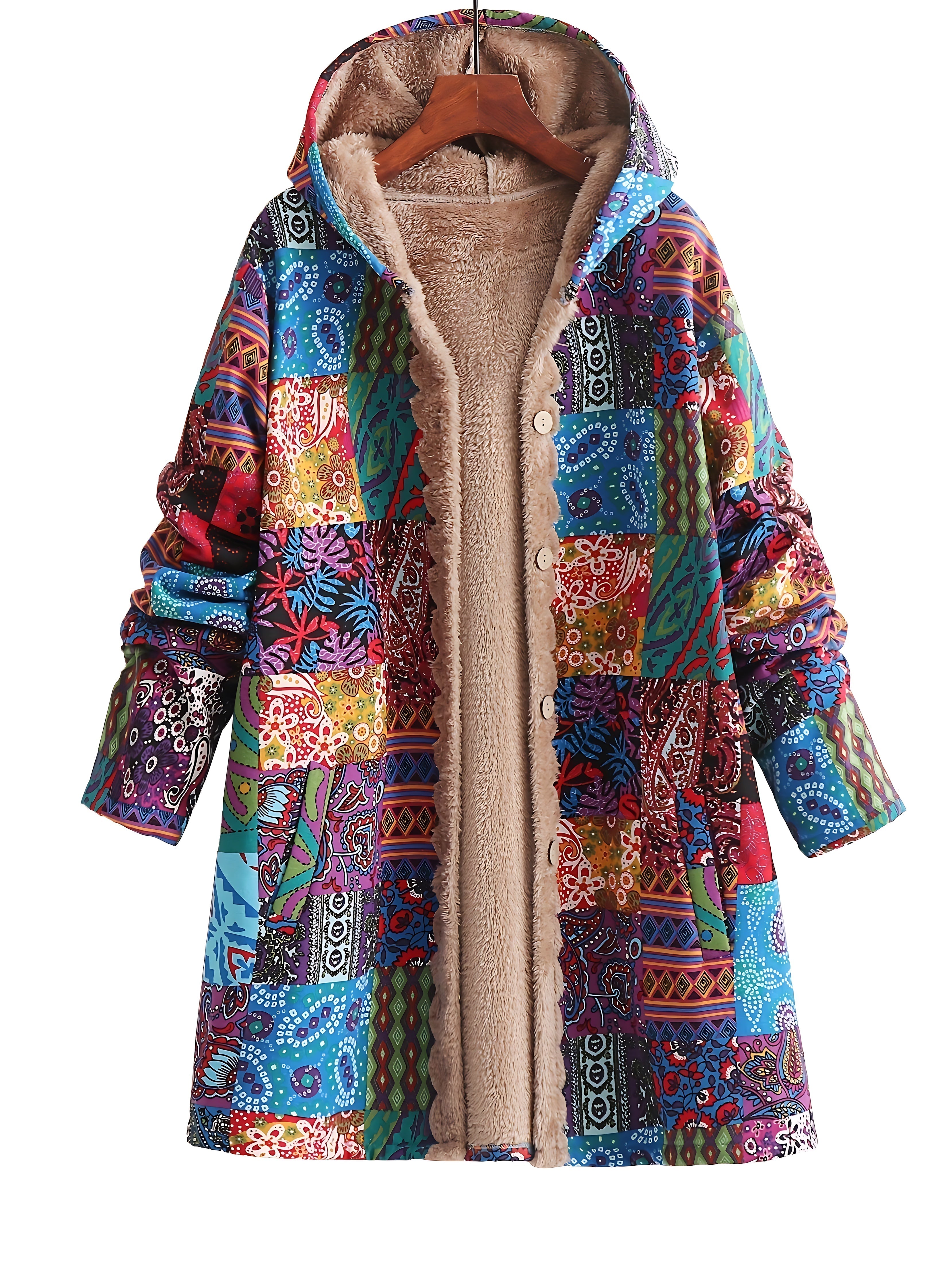 Madeline – Floral Print Quilted Longline Coat
