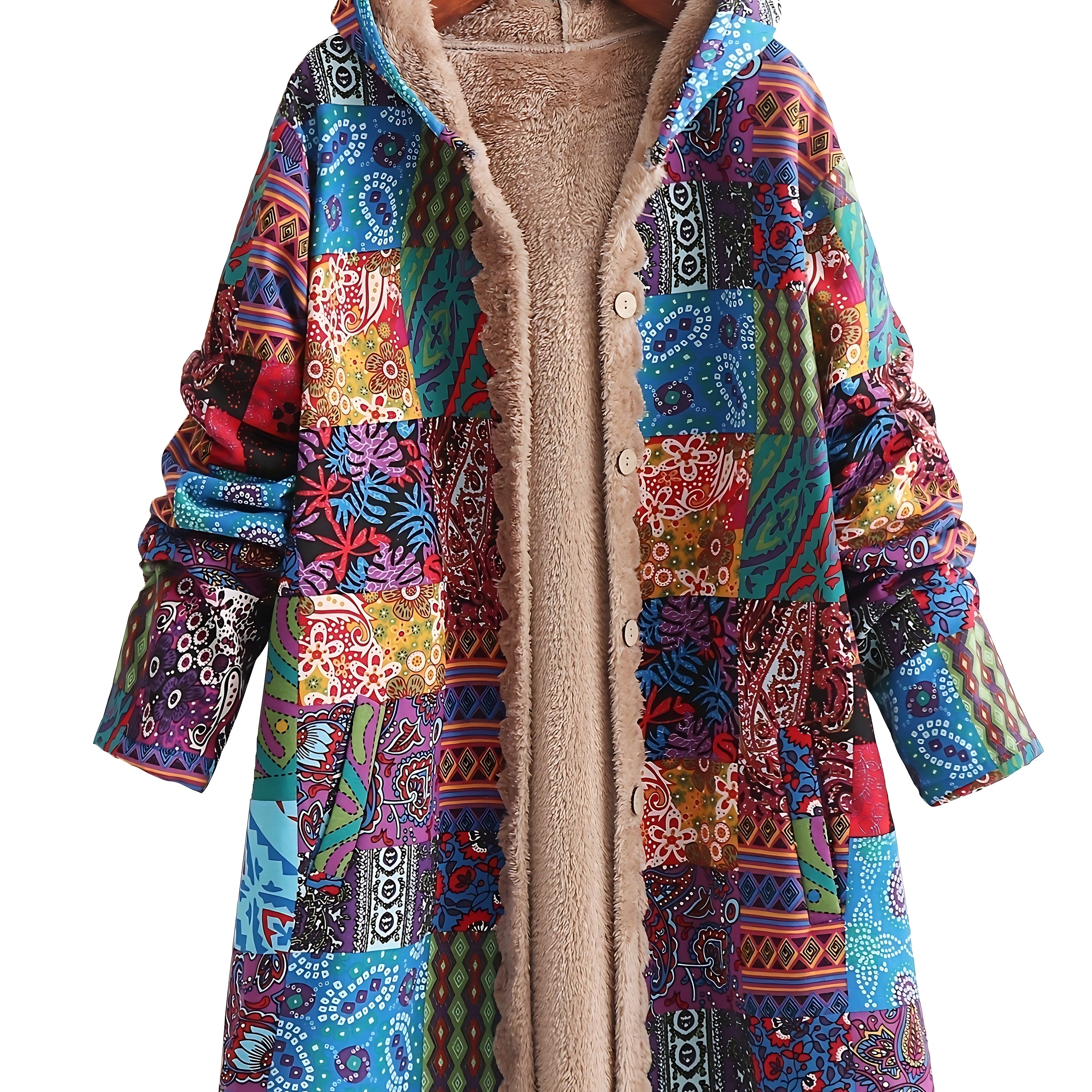 Madeline – Floral Print Quilted Longline Coat