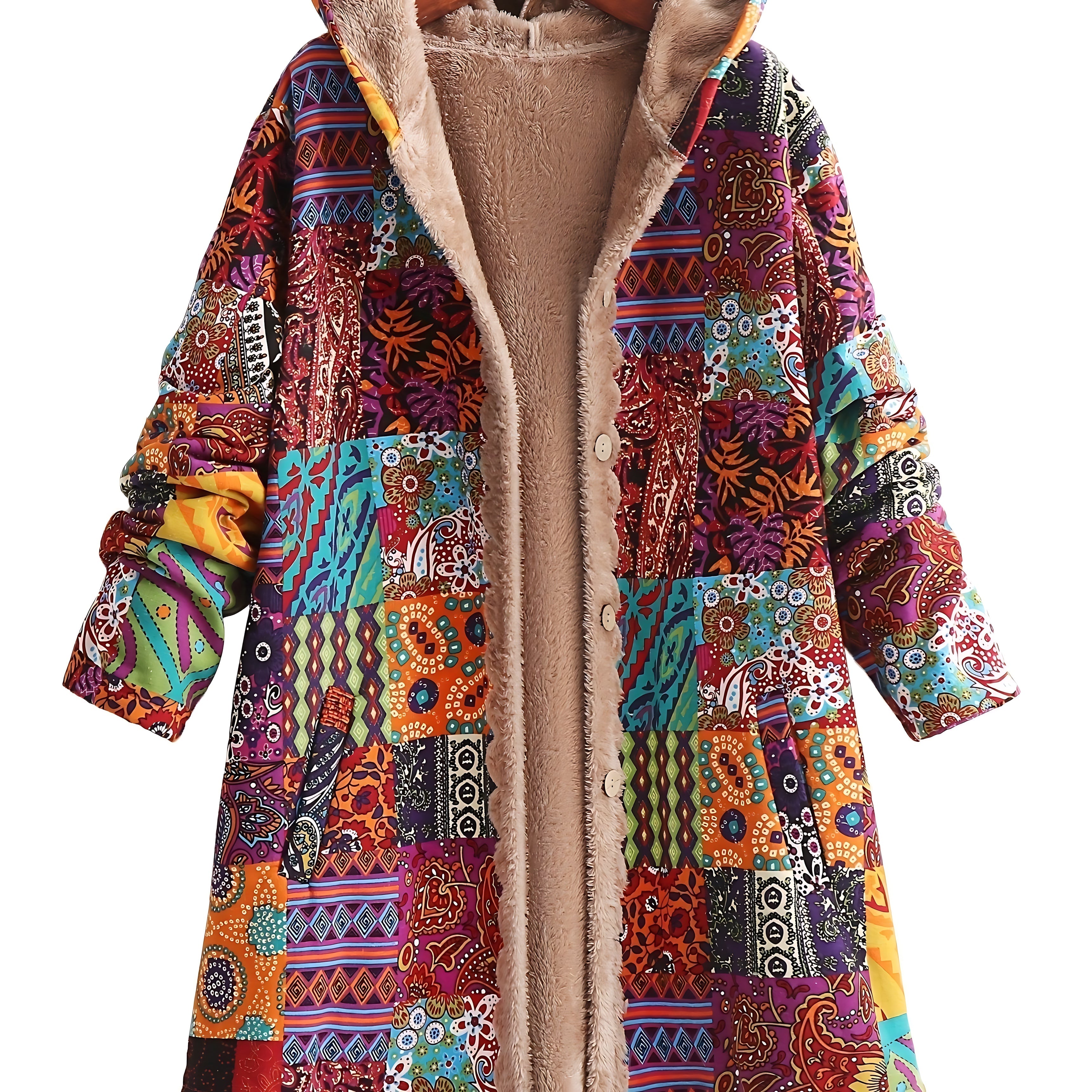 Madeline – Floral Print Quilted Longline Coat