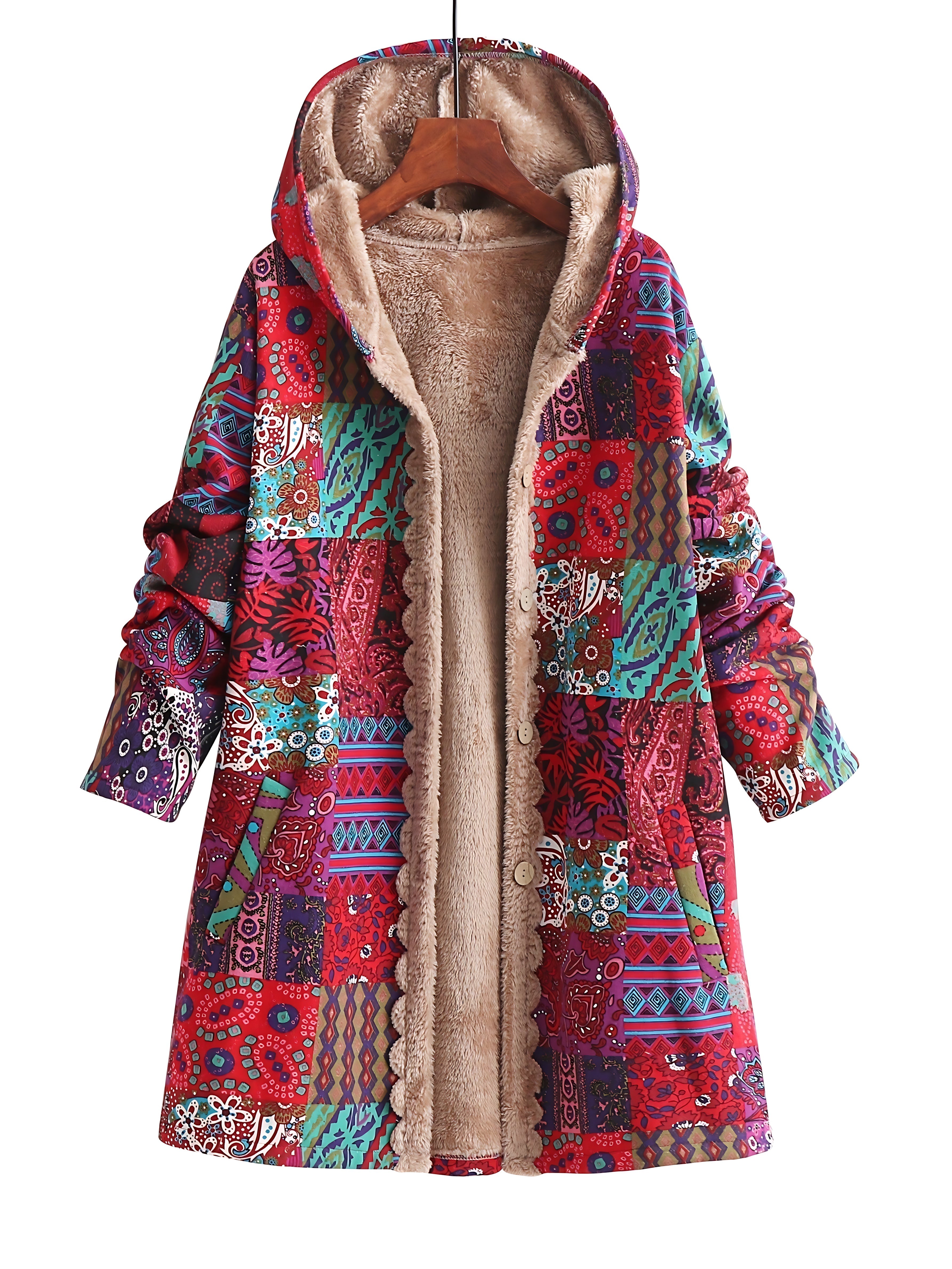 Madeline – Floral Print Quilted Longline Coat