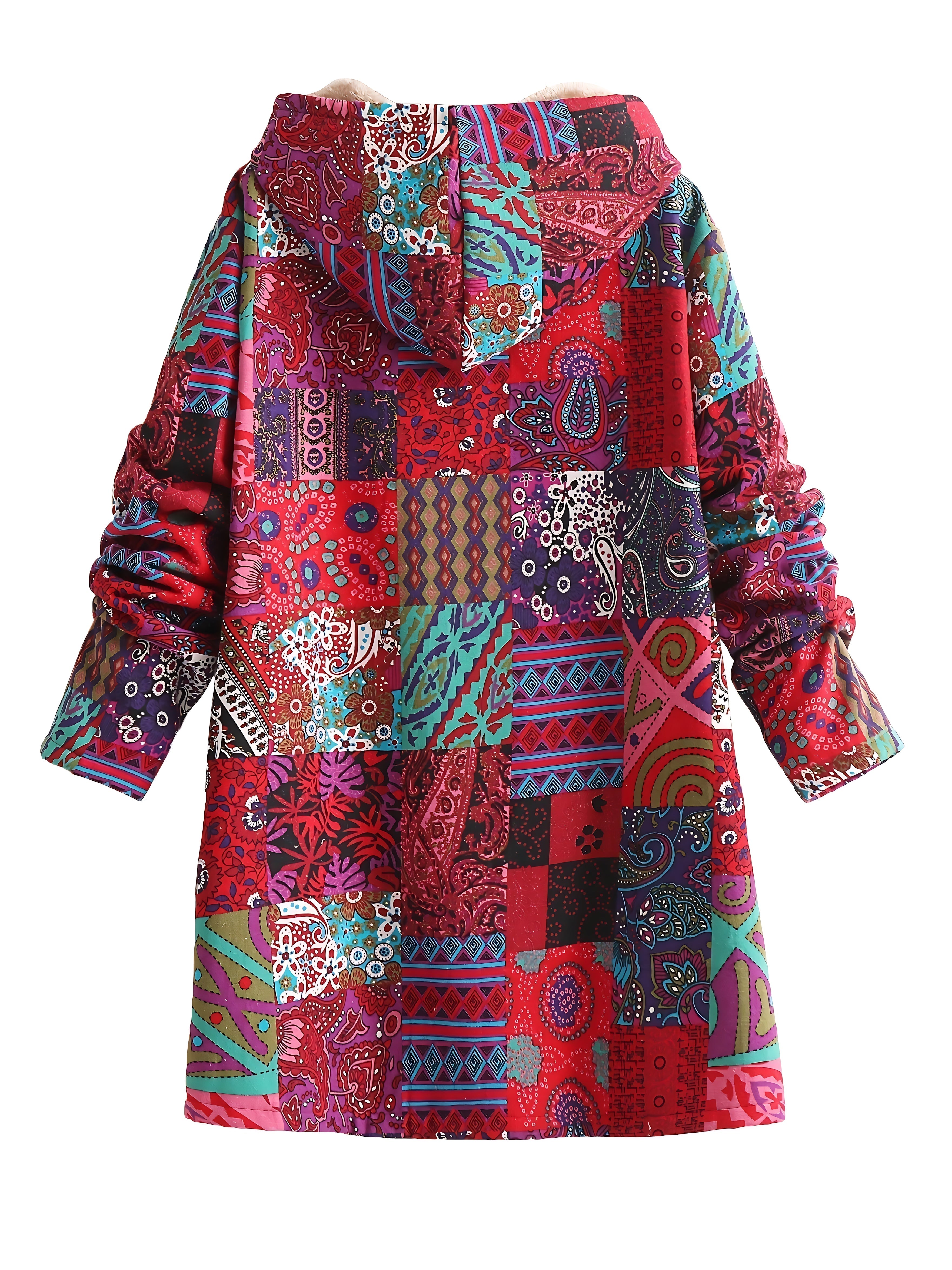 Madeline – Floral Print Quilted Longline Coat