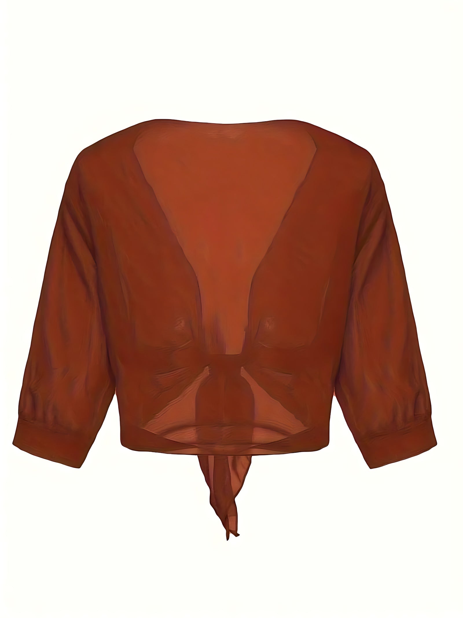 Madelyn – Sheer Tie Front Blouse