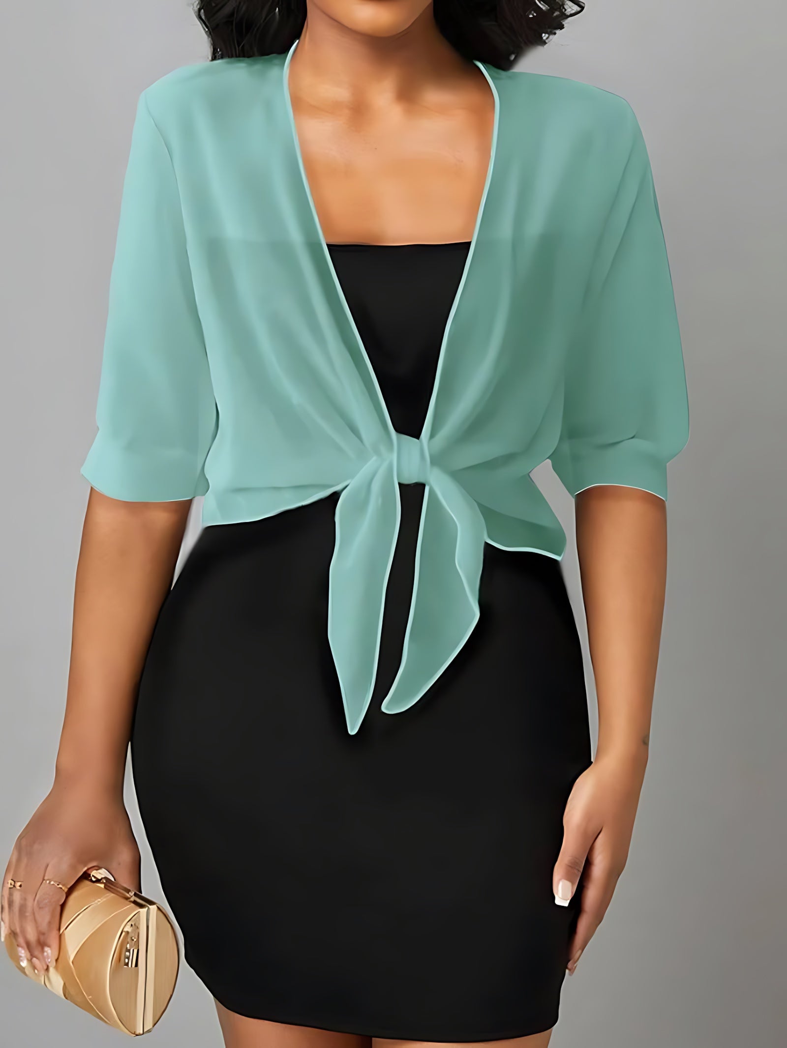 Madelyn – Sheer Tie Front Blouse