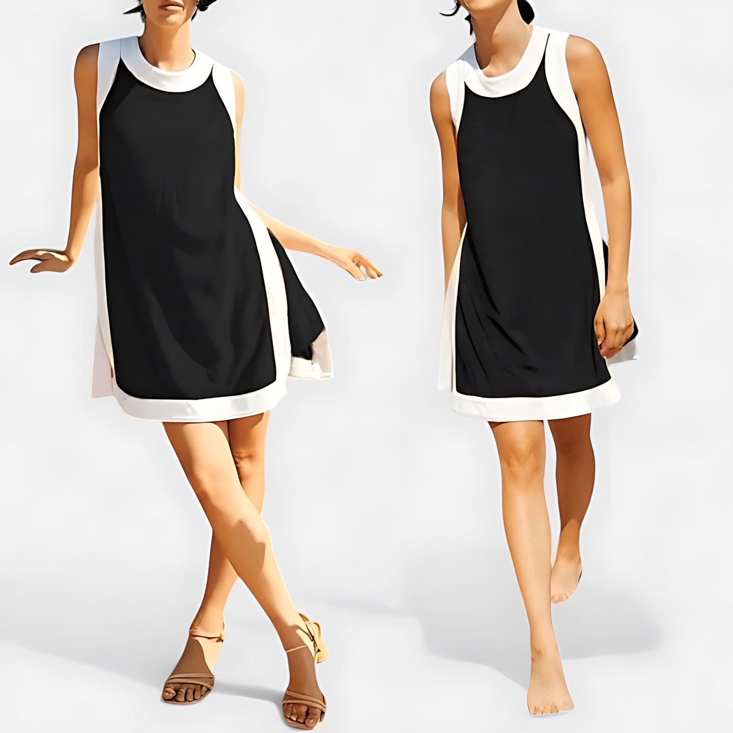 Madison – Colorblock A-Line Summer Mini Dress
