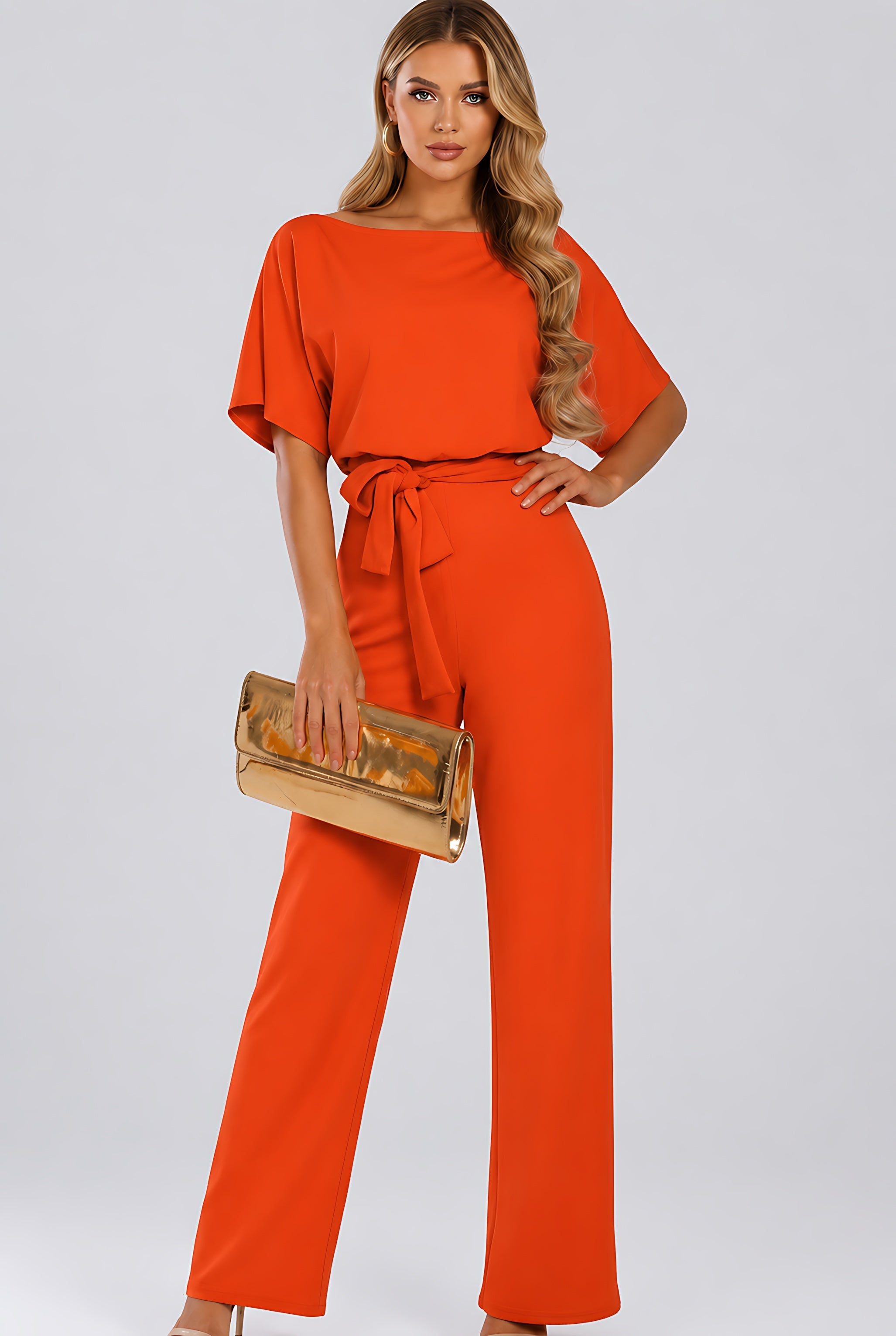Maeve – Dolman Sleeve Tie Waist Wide Leg Jumpsuit
