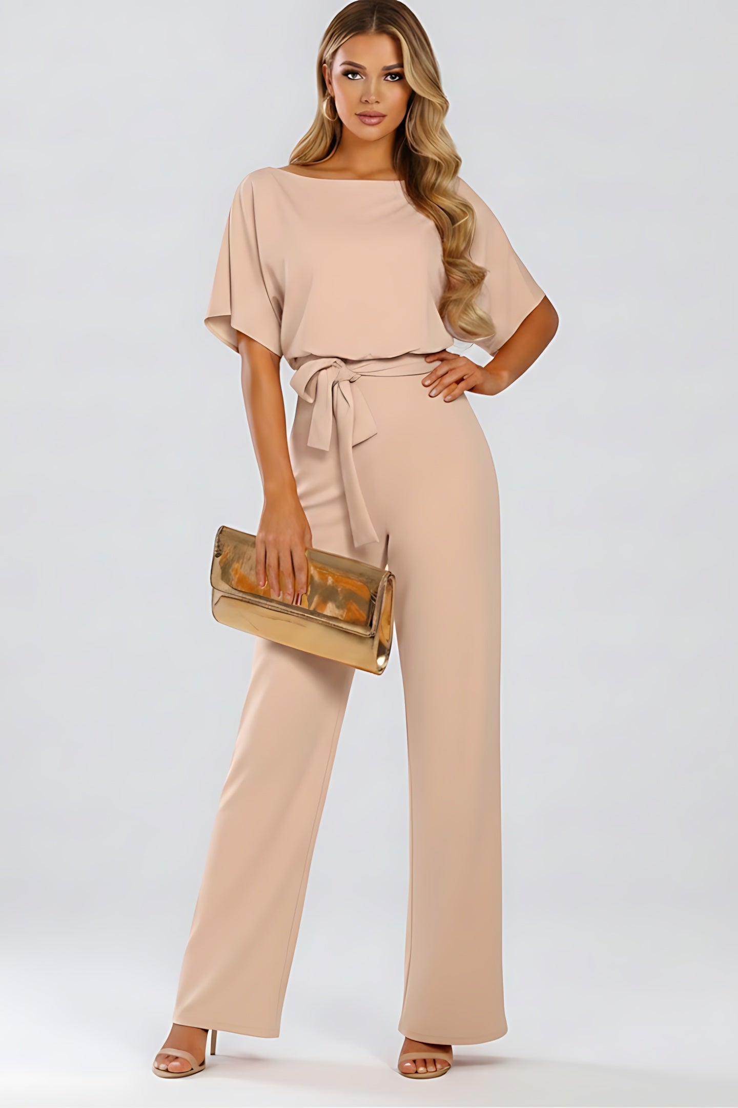 Maeve – Dolman Sleeve Tie Waist Wide Leg Jumpsuit