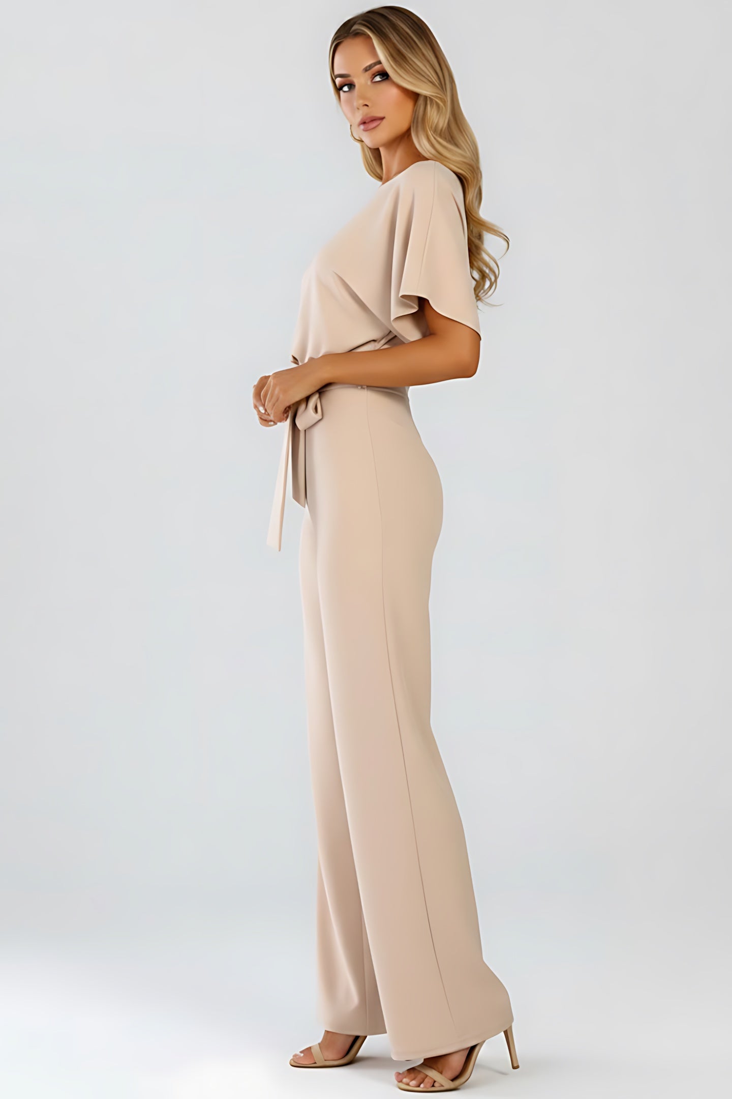 Maeve – Dolman Sleeve Tie Waist Wide Leg Jumpsuit