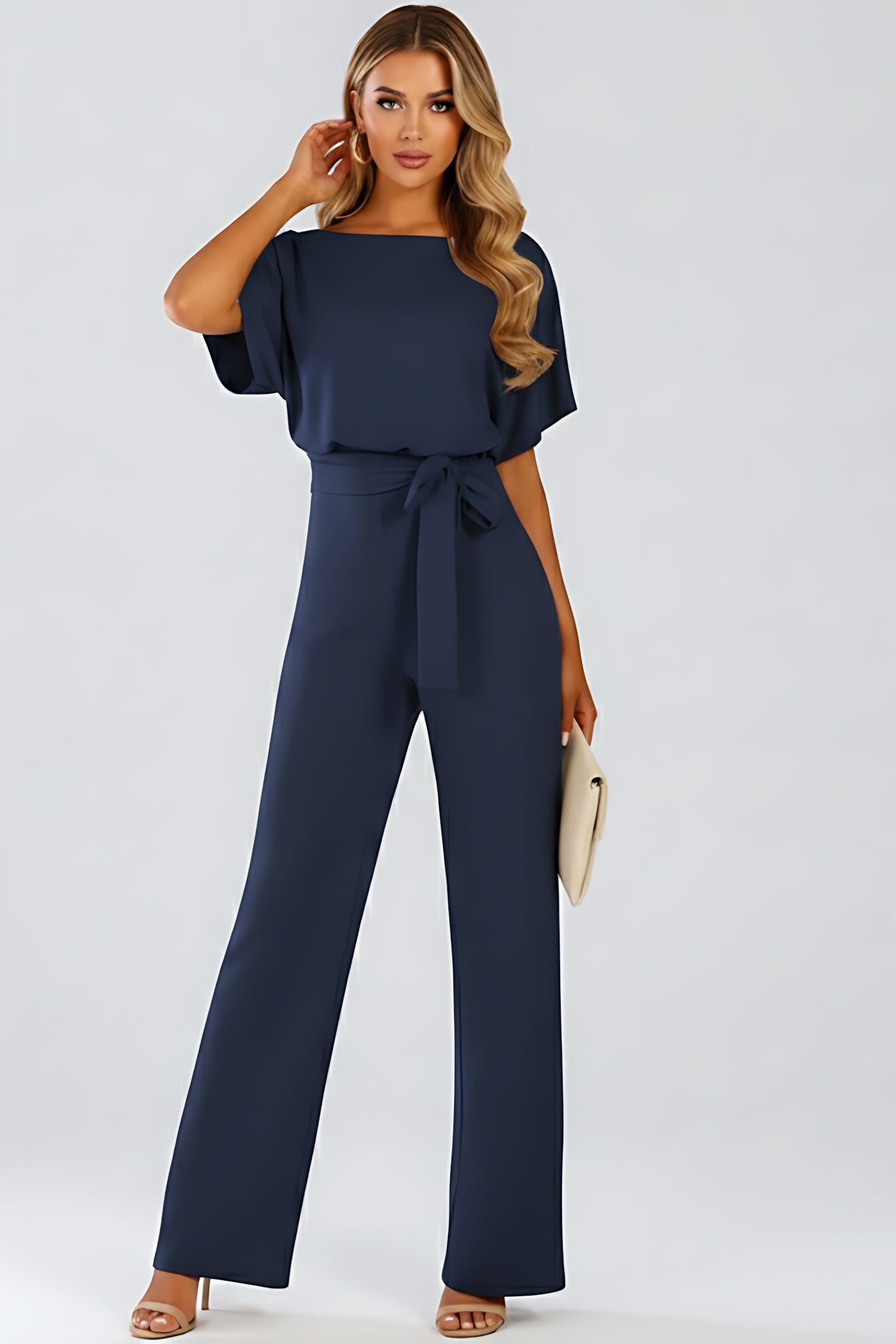 Maeve – Dolman Sleeve Tie Waist Wide Leg Jumpsuit