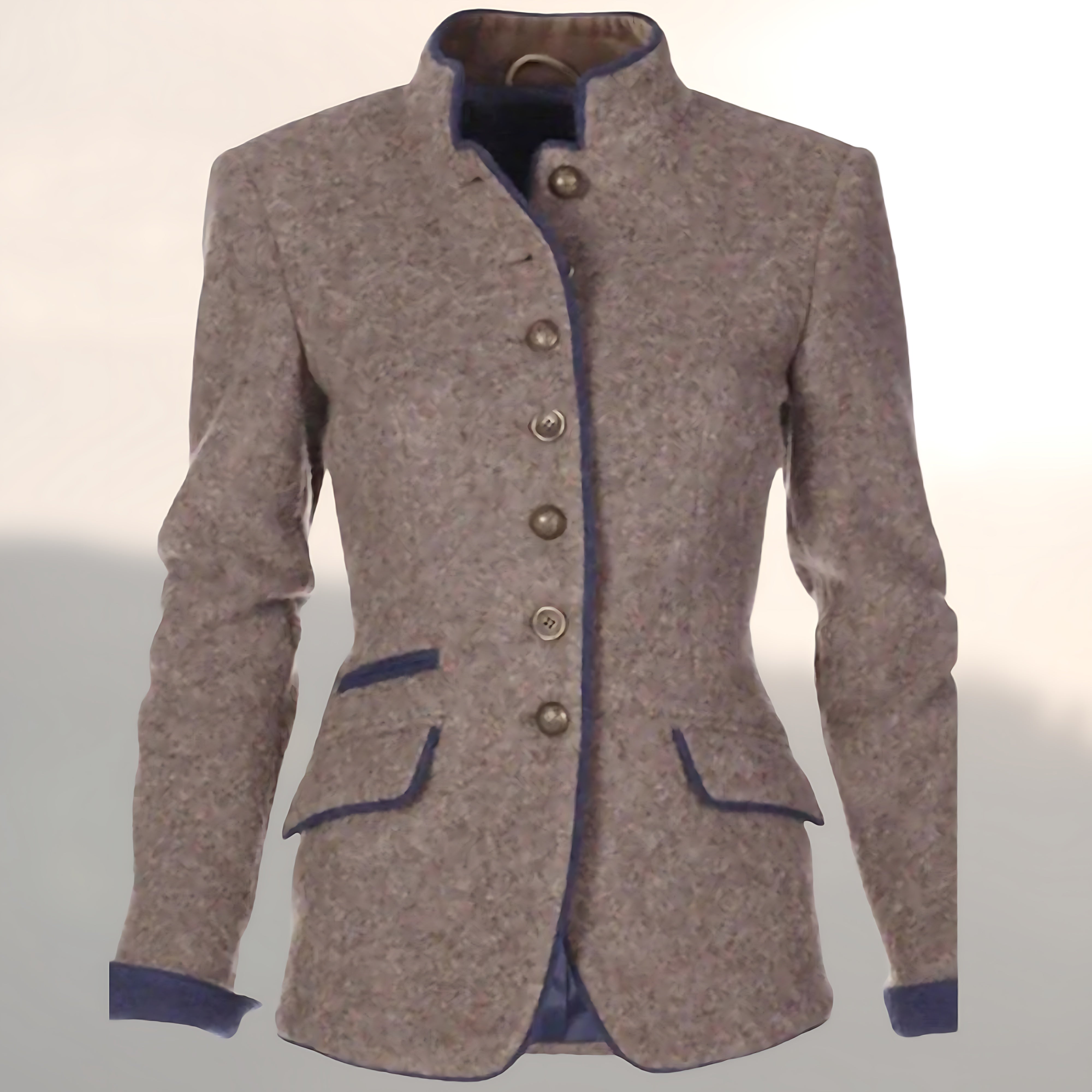 Maeve – Tweed Tailored Button Up Jacket