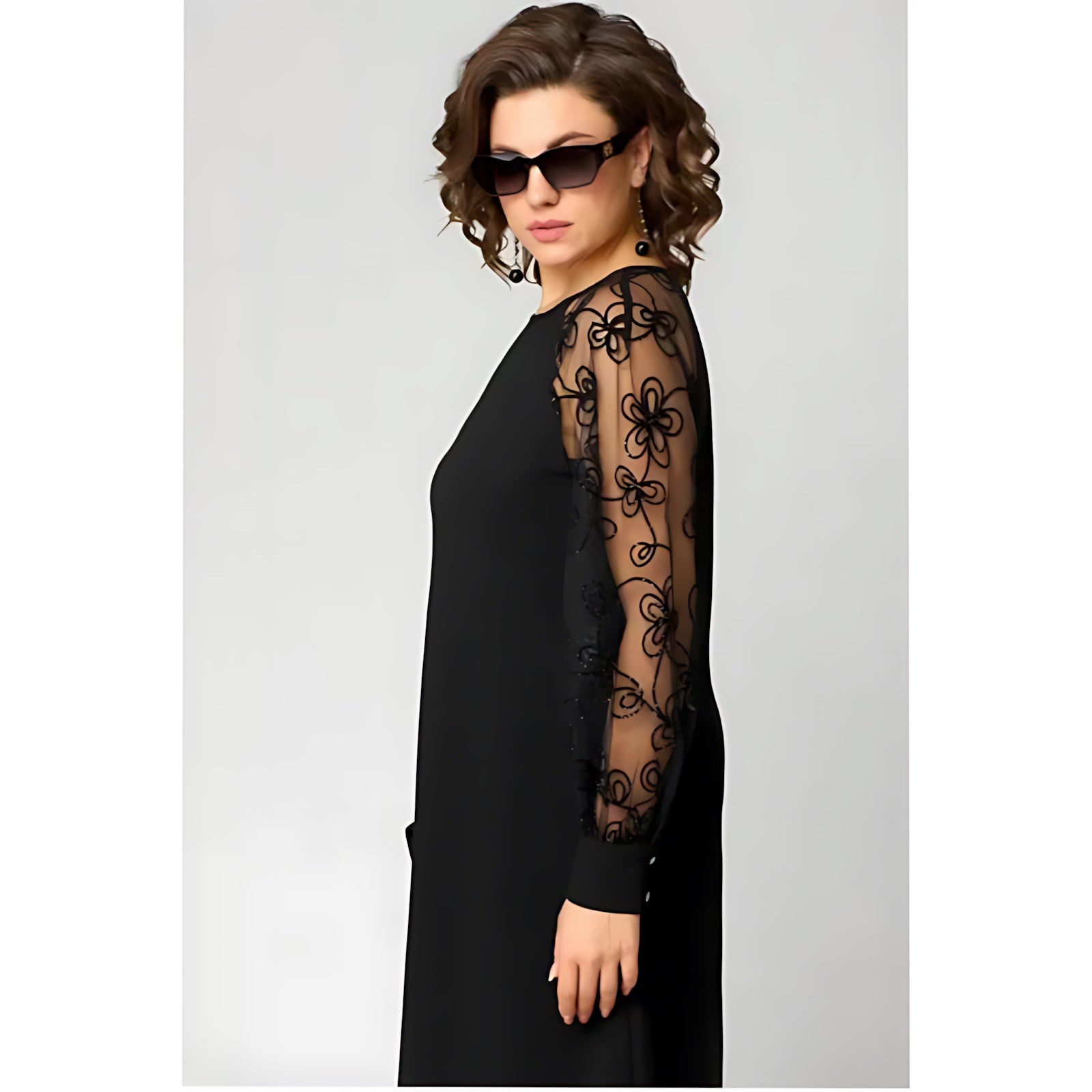 Maggie – Lace Sleeve A Line Cocktail Dress