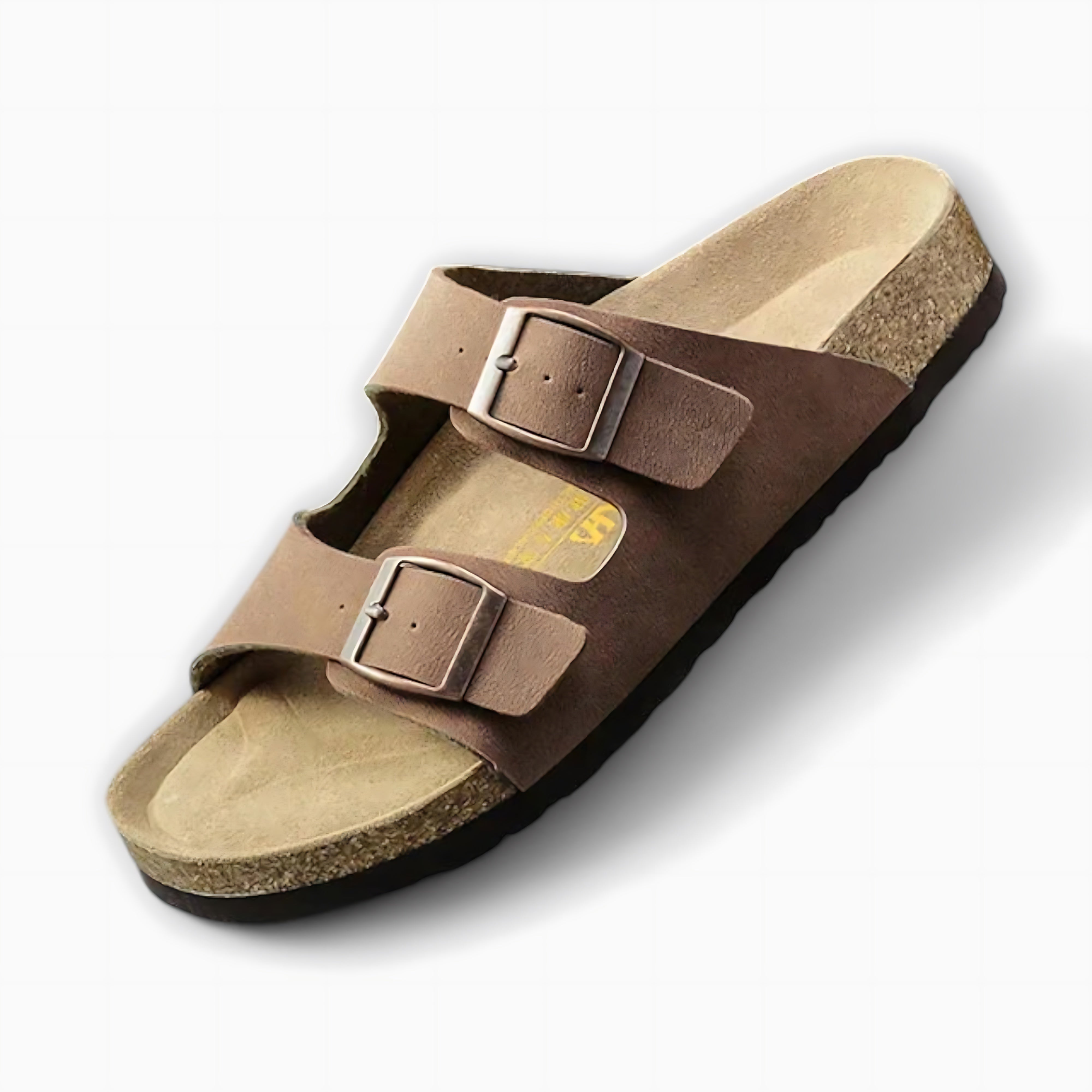 Margot – Double Strap Cork Footbed Slide Sandals