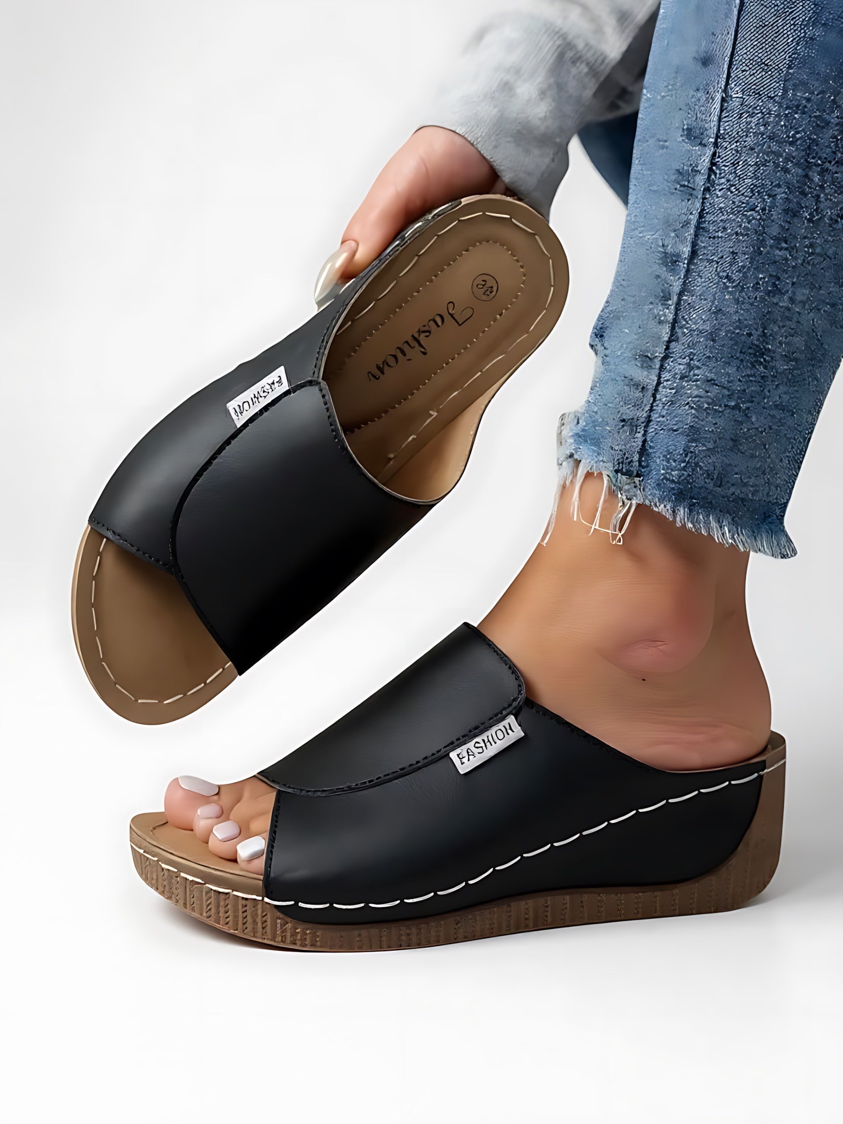 Margot – Platform Wedge Slide Sandals