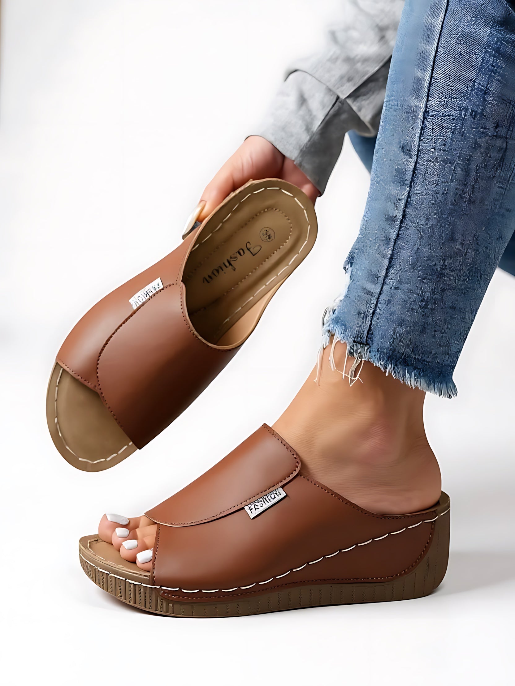 Margot – Platform Wedge Slide Sandals