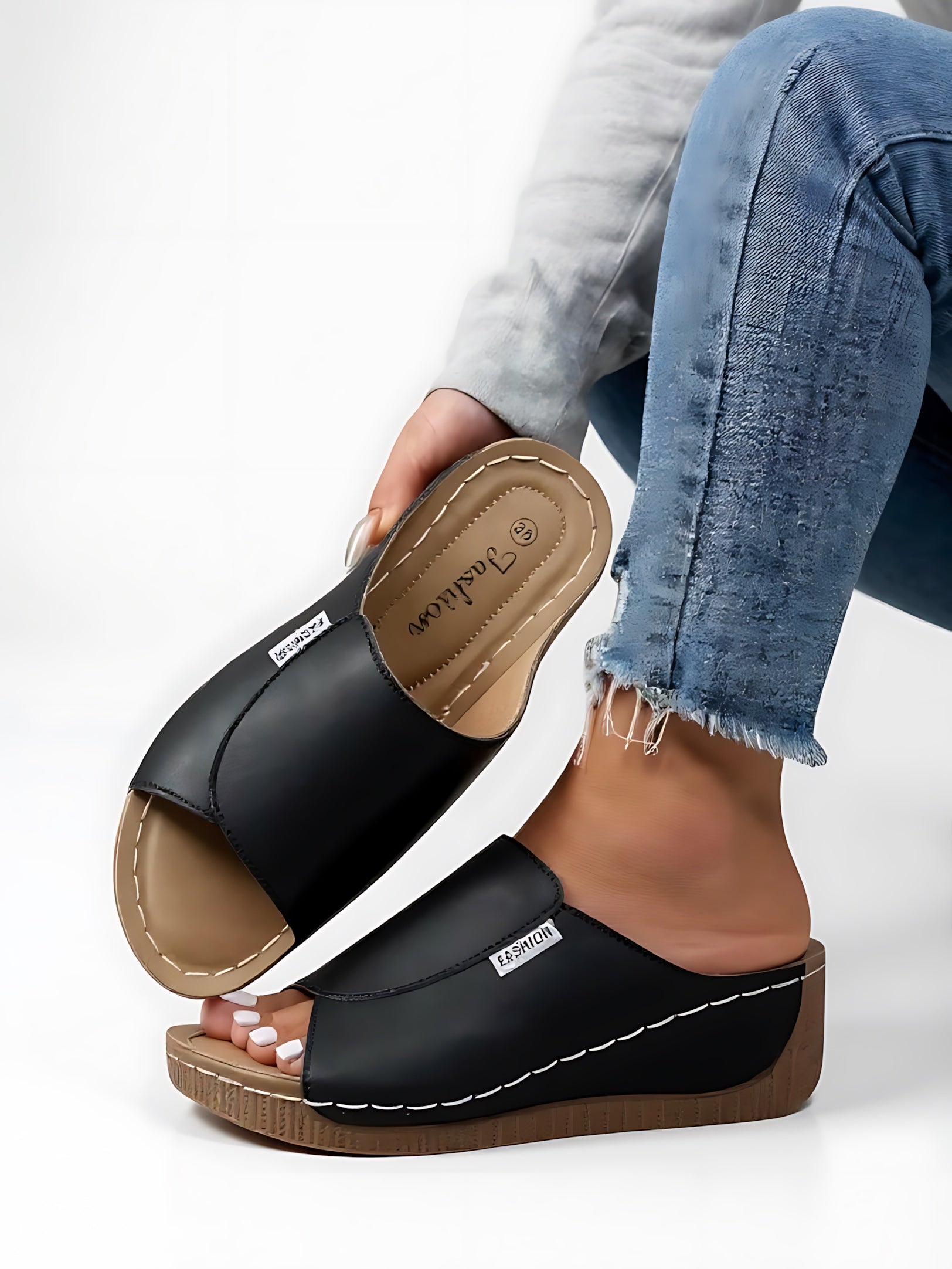 Margot – Platform Wedge Slide Sandals