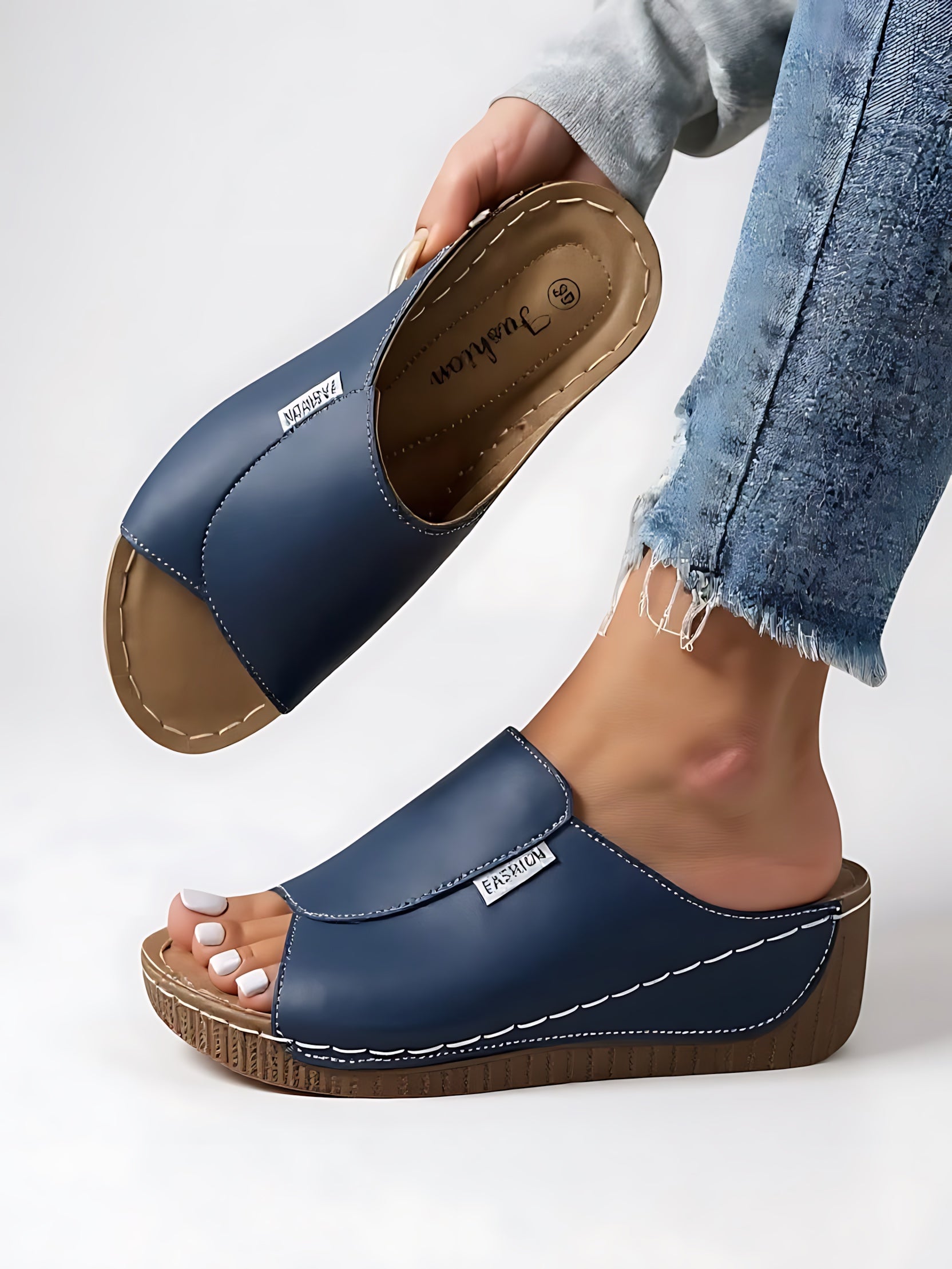 Margot – Platform Wedge Slide Sandals