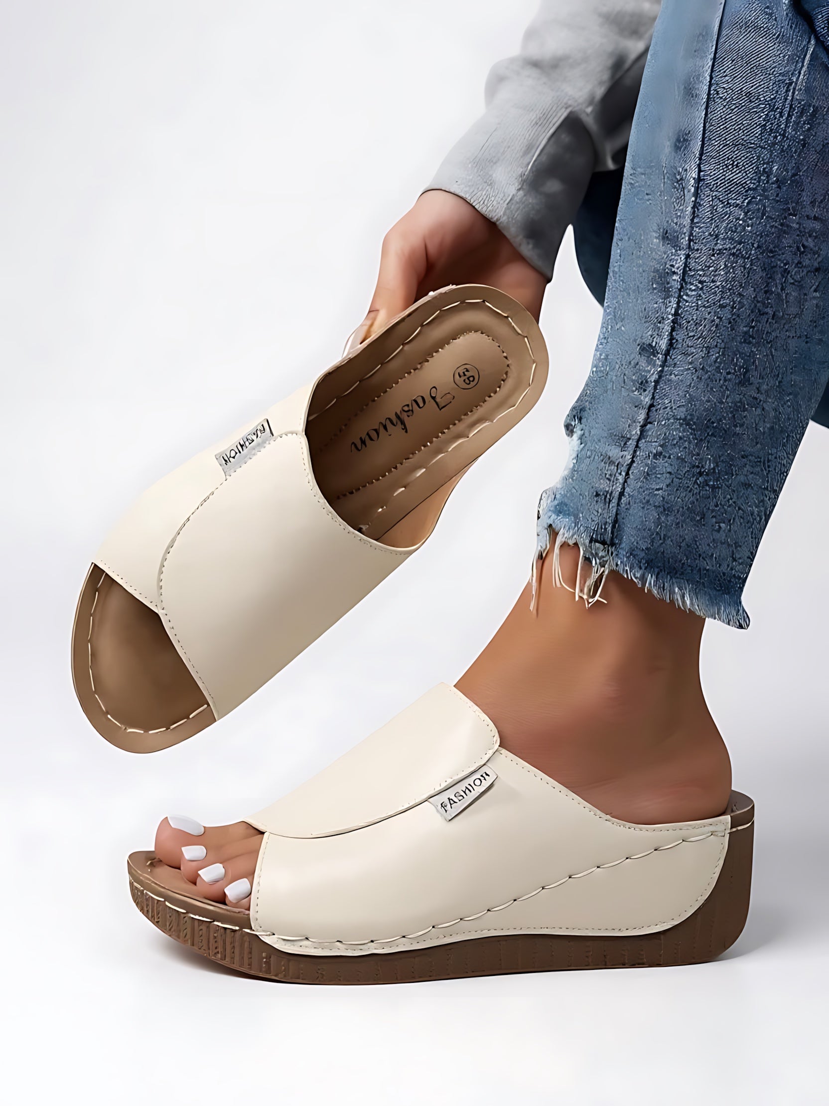 Margot – Platform Wedge Slide Sandals