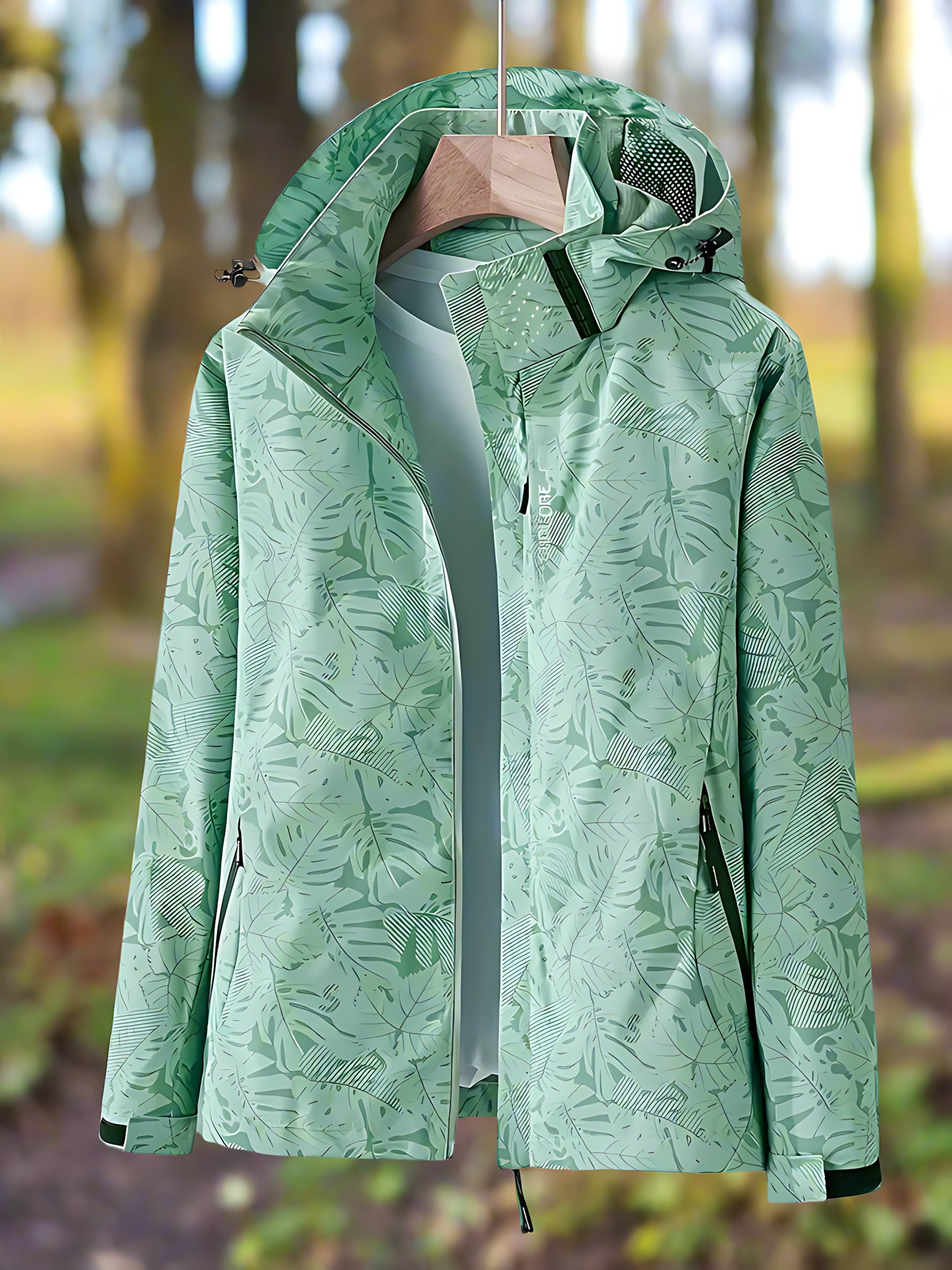 Maria – Paisley Print Zip Up Rain Jacket