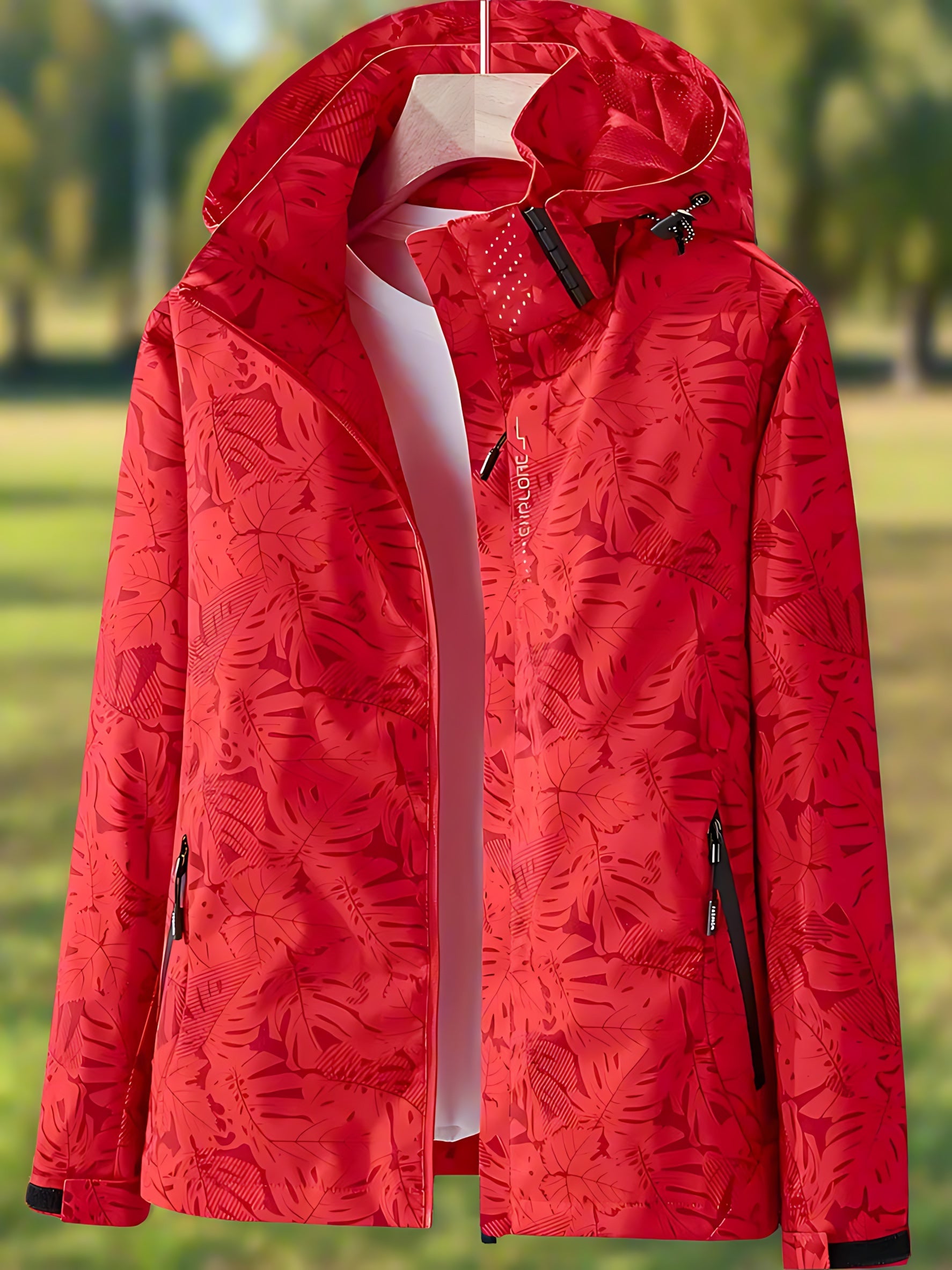 Maria – Paisley Print Zip Up Rain Jacket