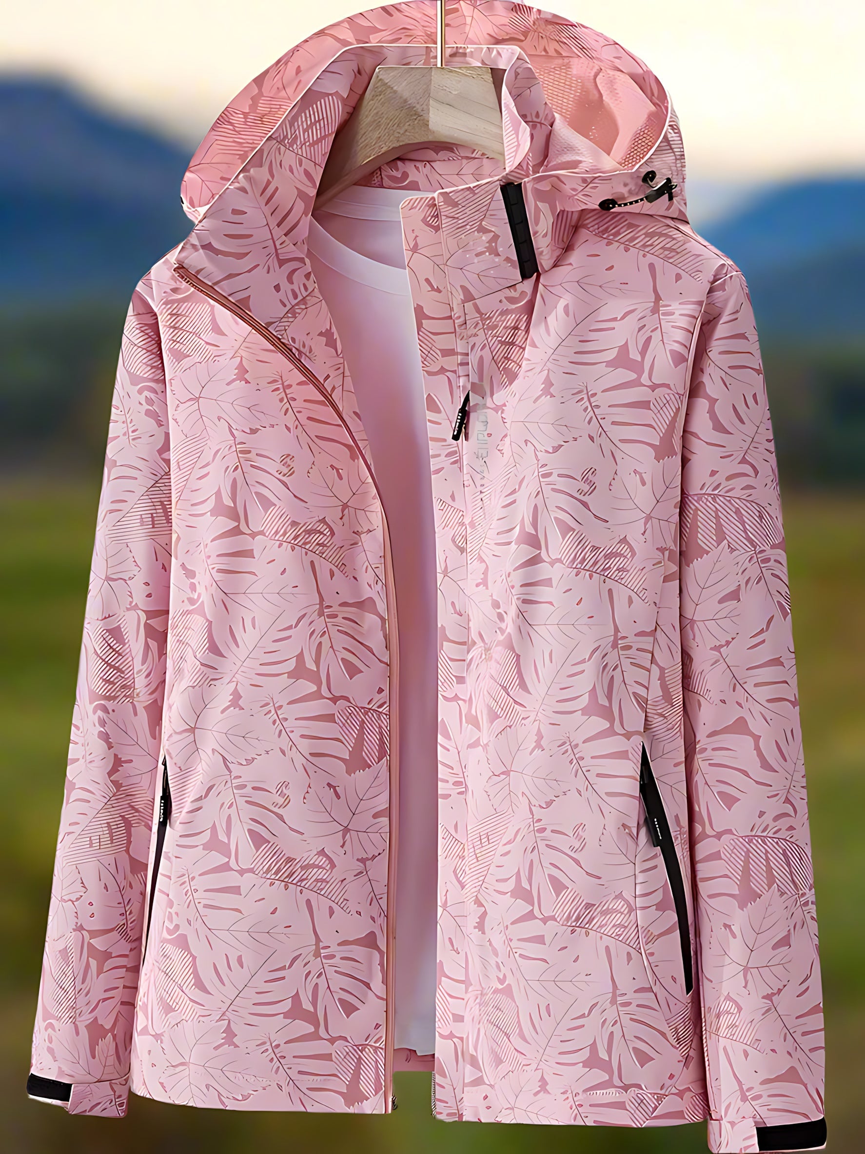 Maria – Paisley Print Zip Up Rain Jacket