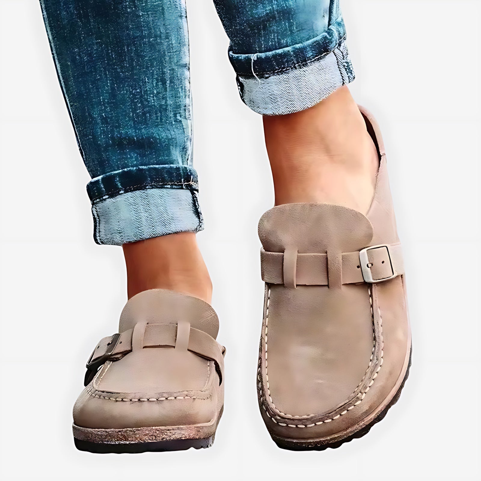 Maria – Suede Slip On Mule Clogs