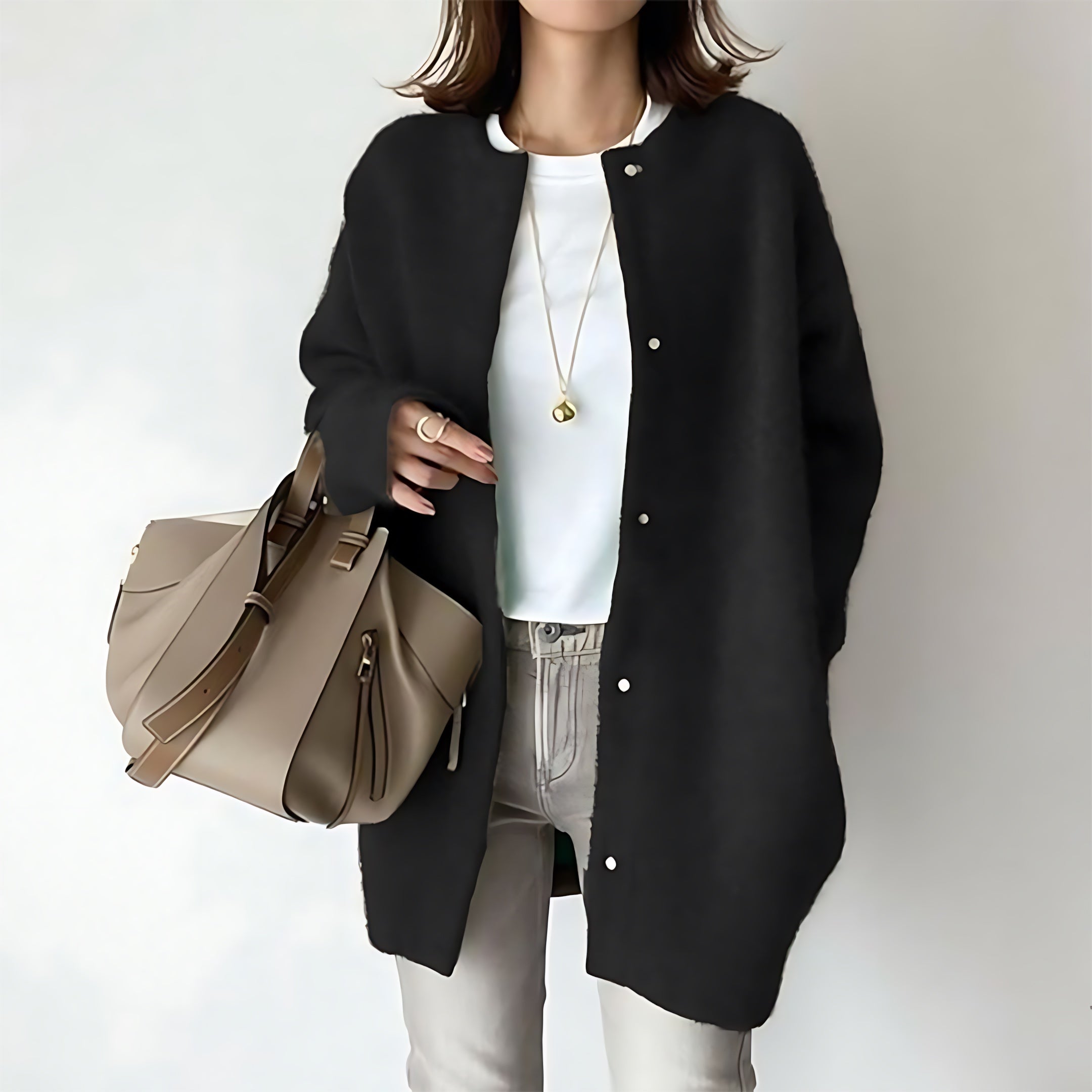 Mariana – Oversized Open Front Knit Cardigan