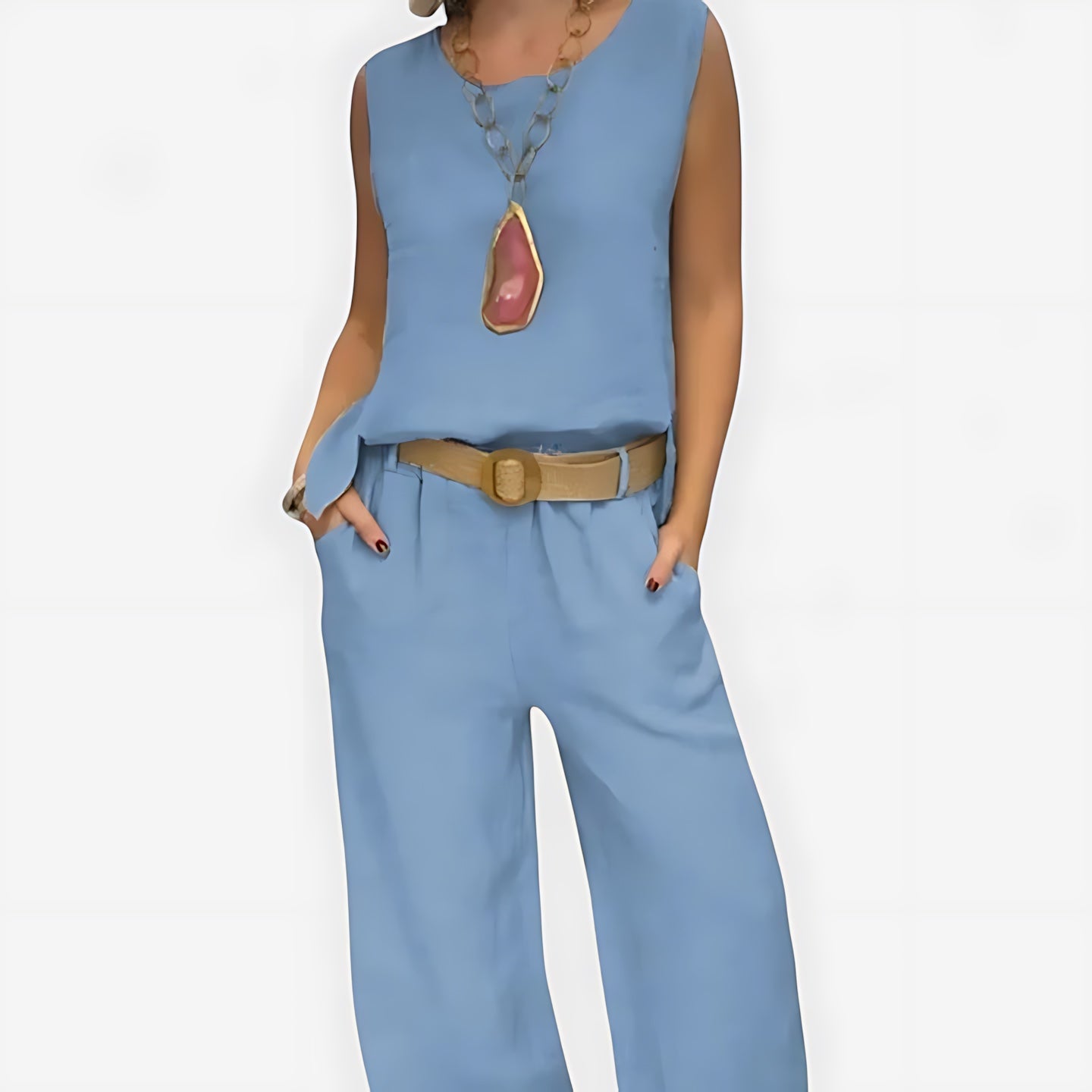 Mariana – Tank Top and High Waist Wide Leg Pants Set