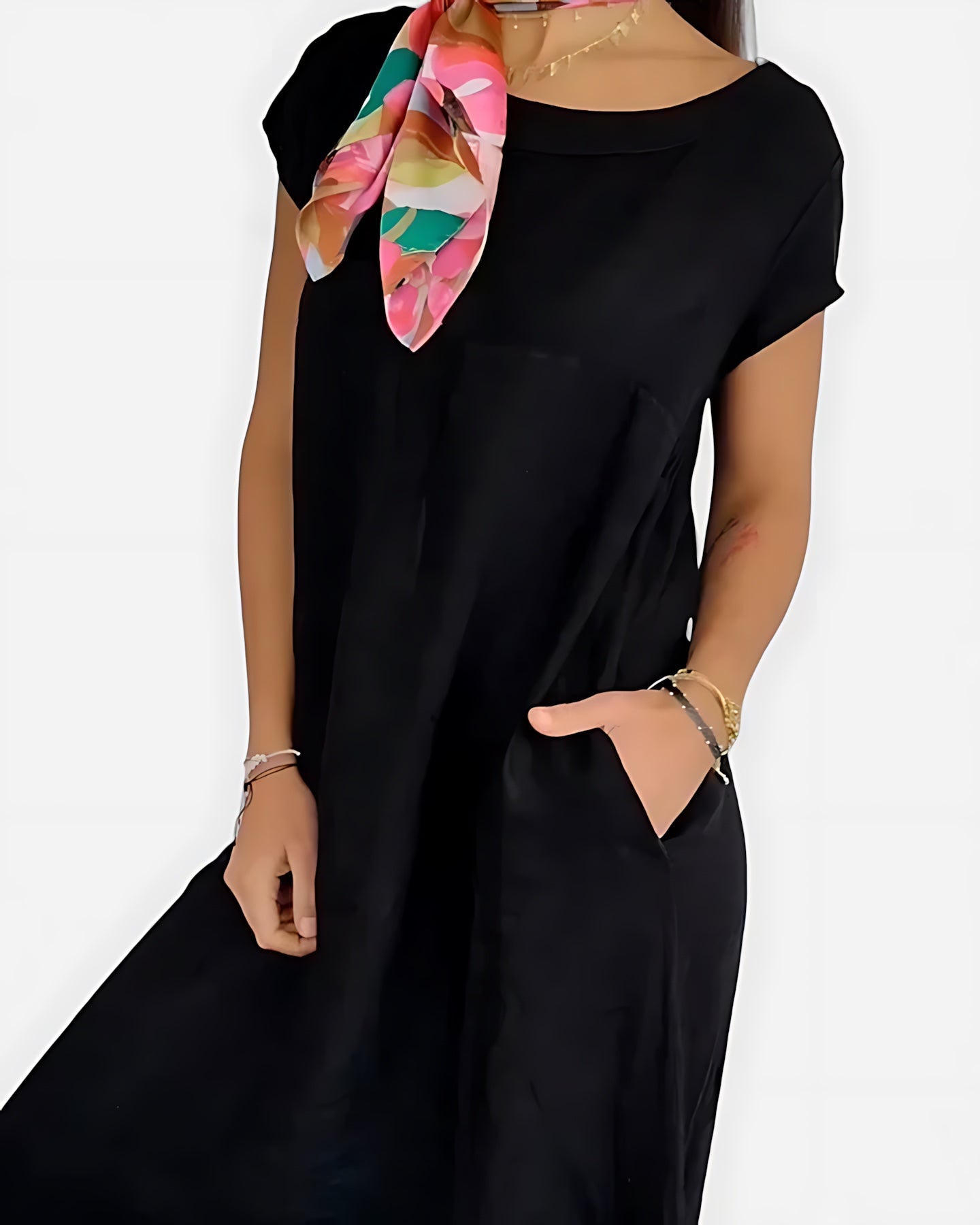 Marina – Cap Sleeve Shift Summer Midi Dress