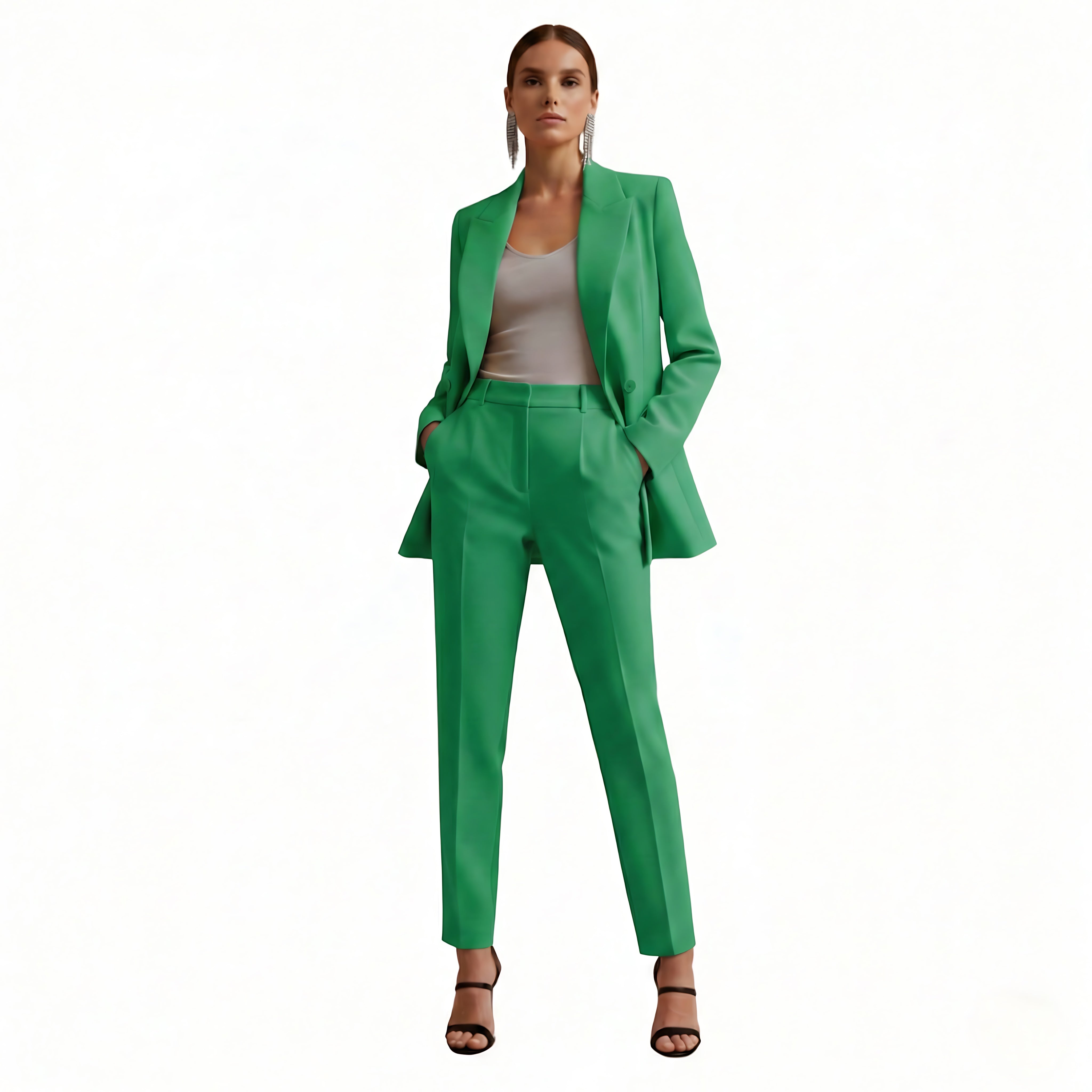 Marina – Double Breasted Blazer And Pants Suit Set