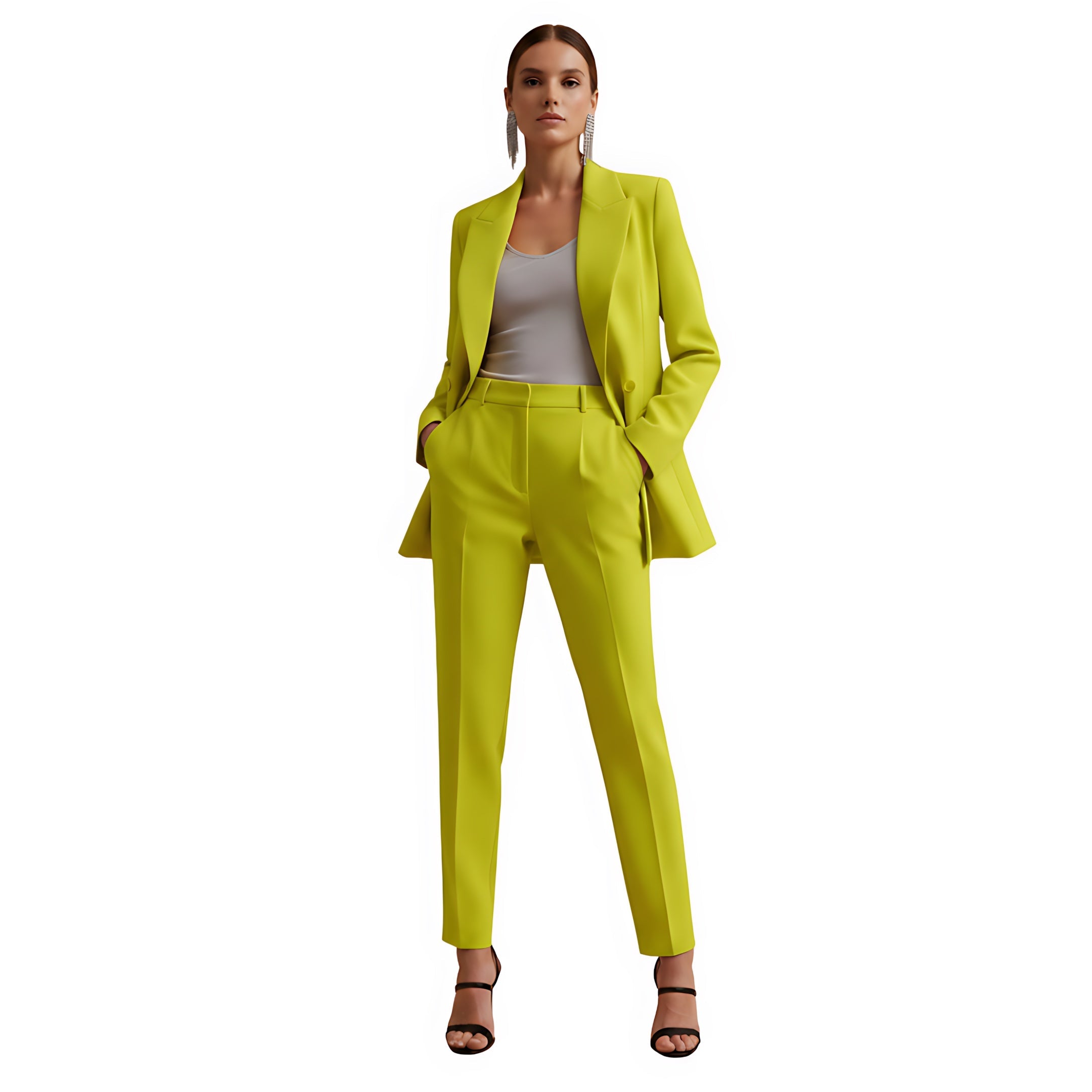 Marina – Double Breasted Blazer And Pants Suit Set