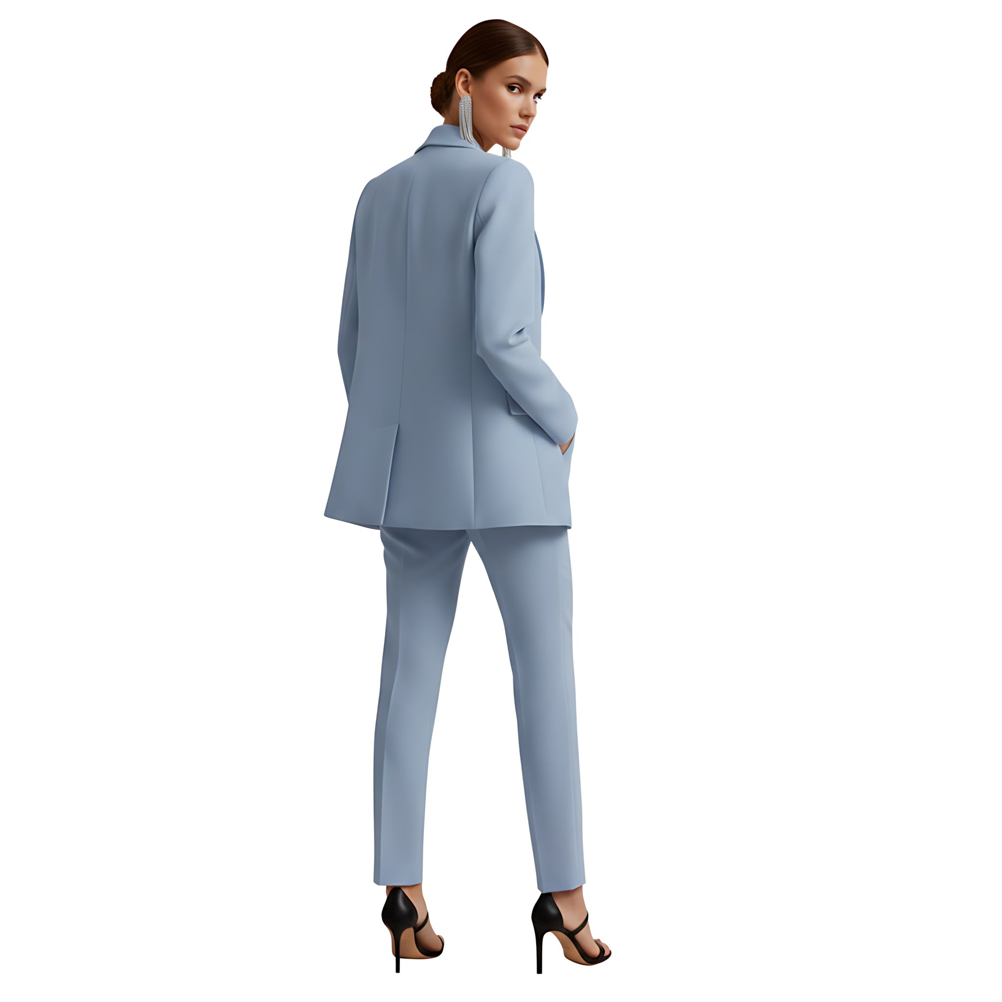 Marina – Double Breasted Blazer And Pants Suit Set
